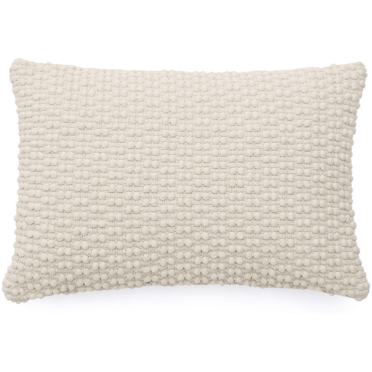 Kissenhülle Mascarell aus weisser Baumwolle und Polyester 40x60