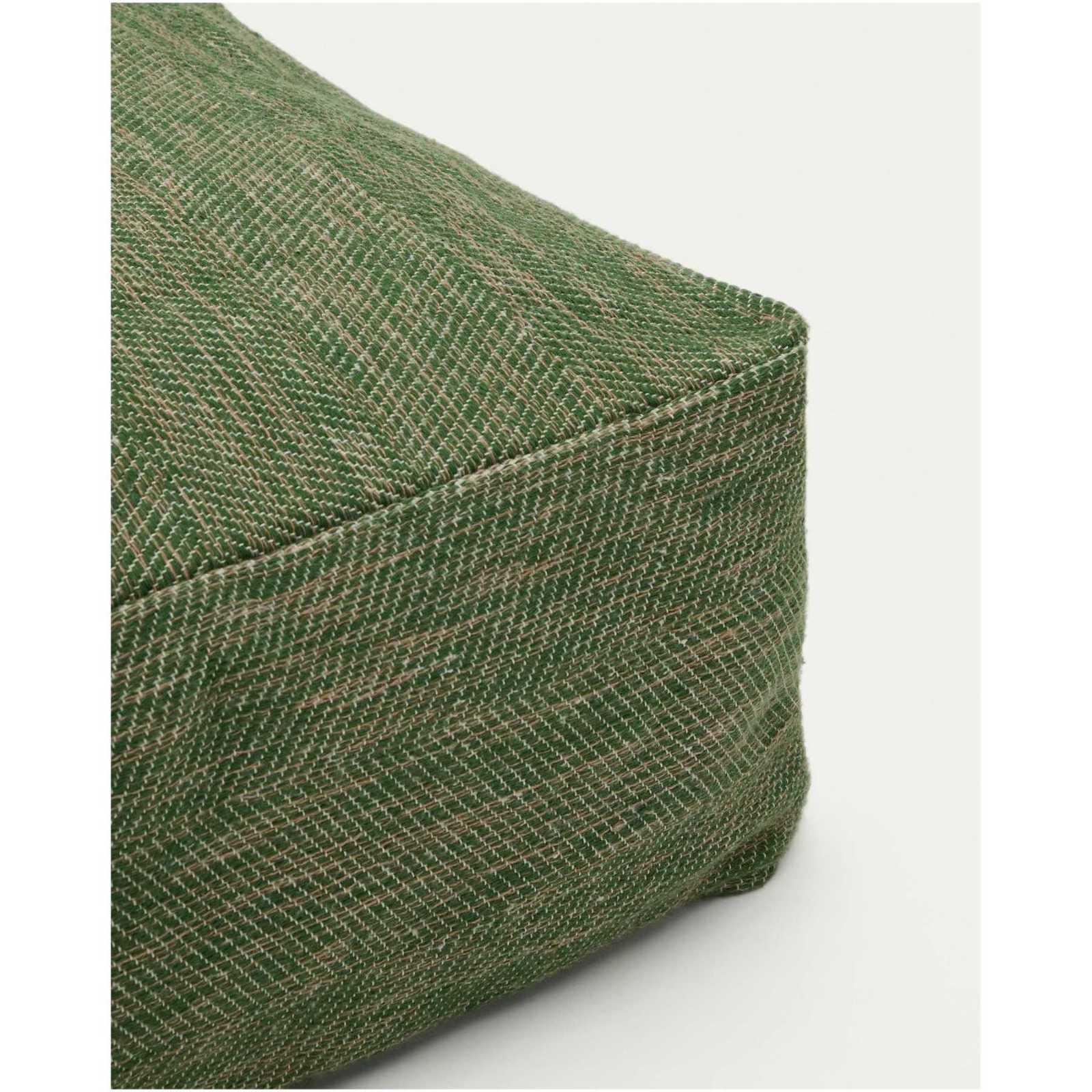 Hocker Pouf Vedell 100% PET grün 60x60