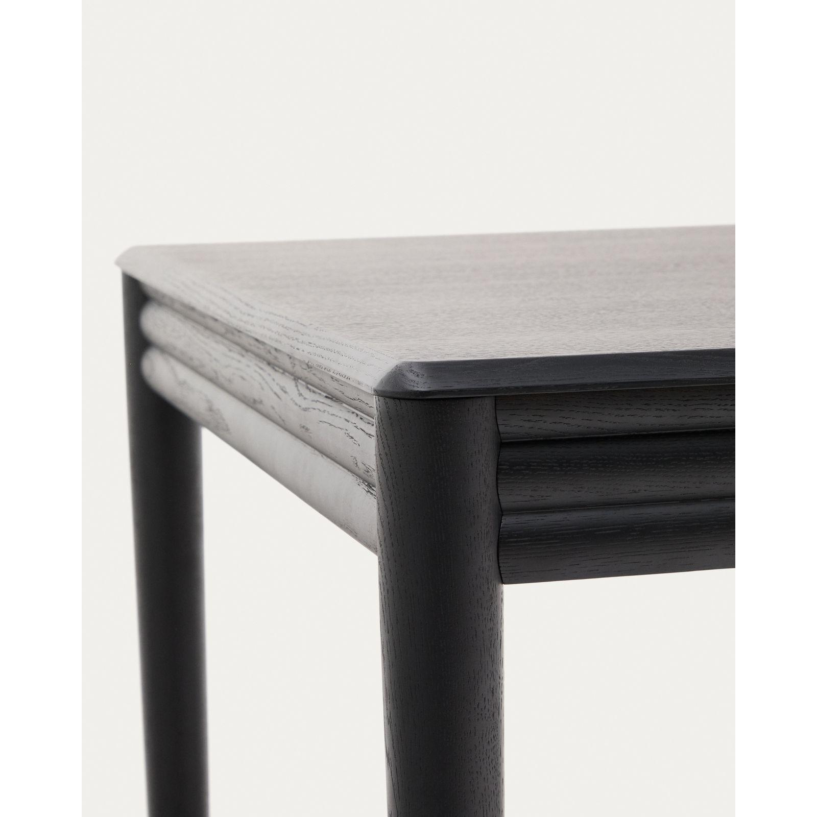 Esstisch ausziehbar Lenon Eichenholz schwarz - Grösse: 160-240x90