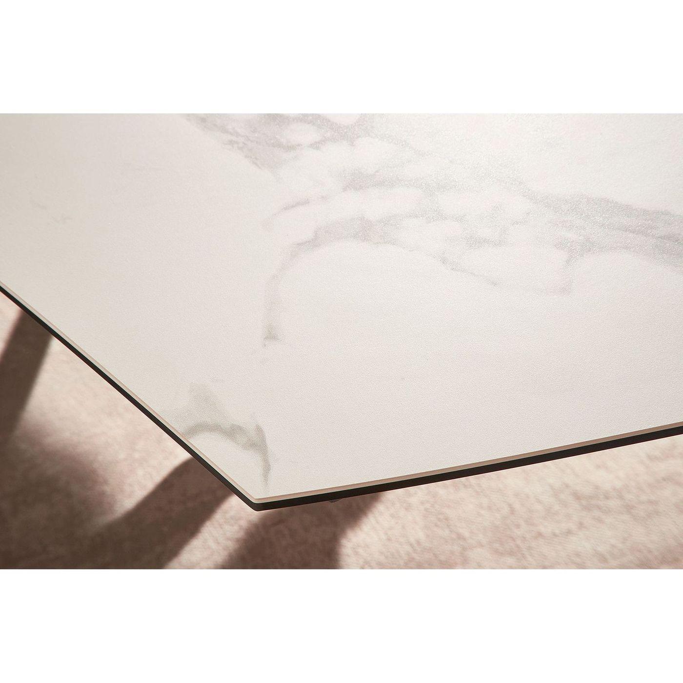 Ausziehtisch Conception 130-190x100 Keramik weiss Marmor-Optik