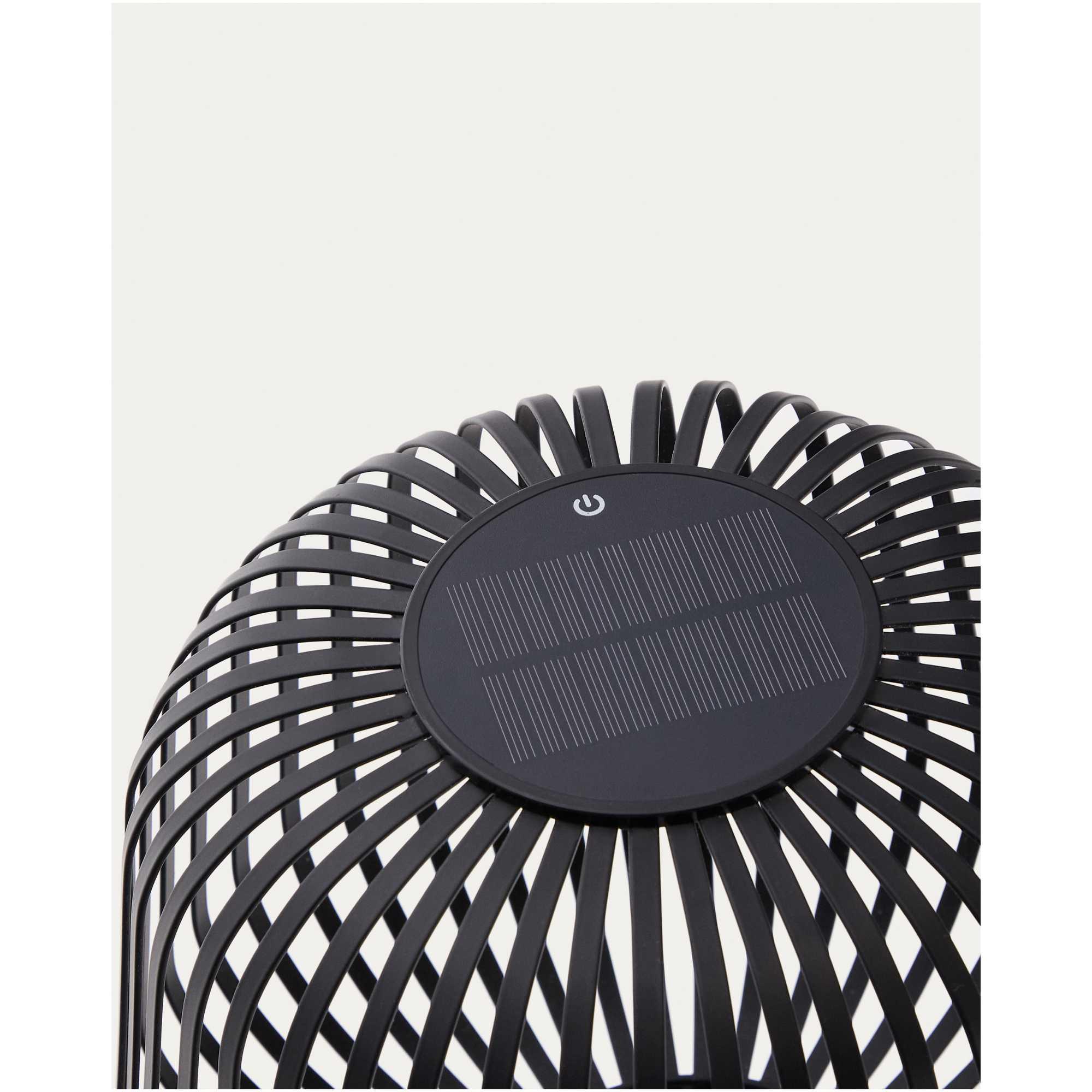 Solar-Stehlampe Reiba aus schwarzem Metall
