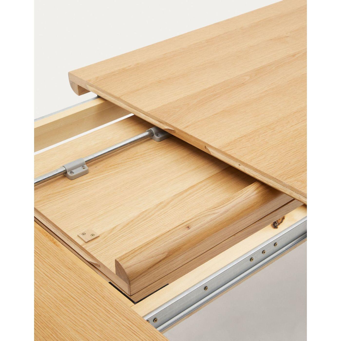 Esstisch Ausziehtisch Jondal Massivholz und Eichenfurnier natur 100 % FSC - Grösse: 205-285x100
