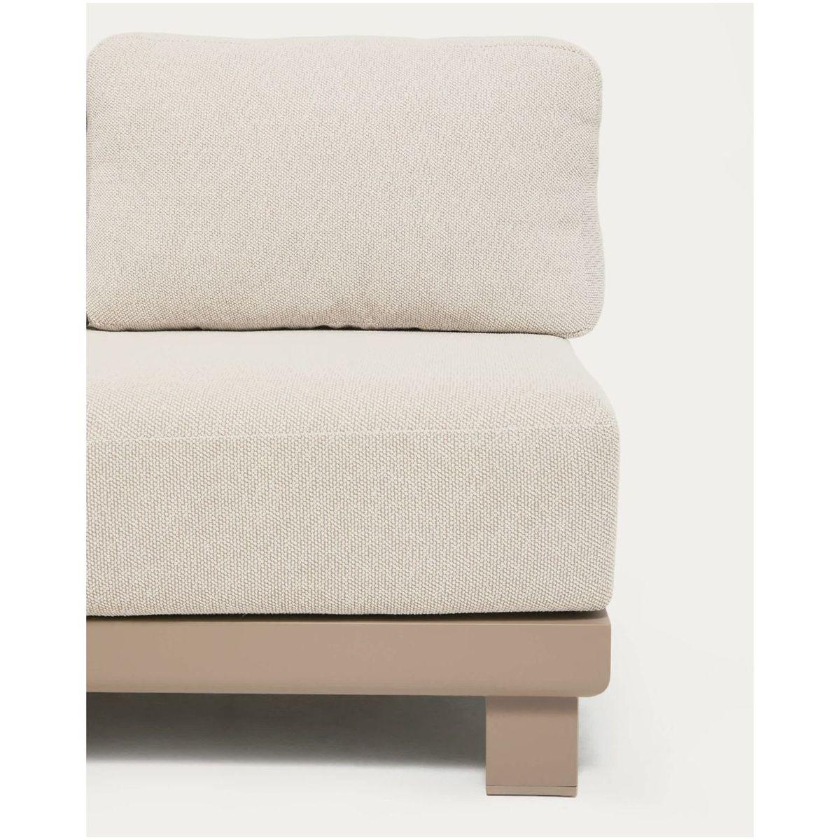 Gartensofa 3-Sitzer Nerano Aluminium in Taupe 208