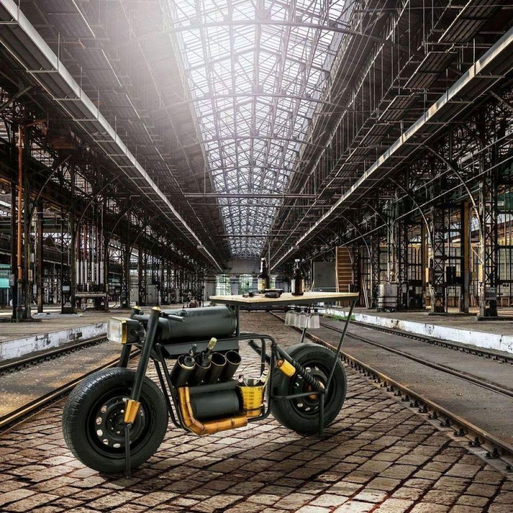 Vintage Bar Motorrad Metall Unikat