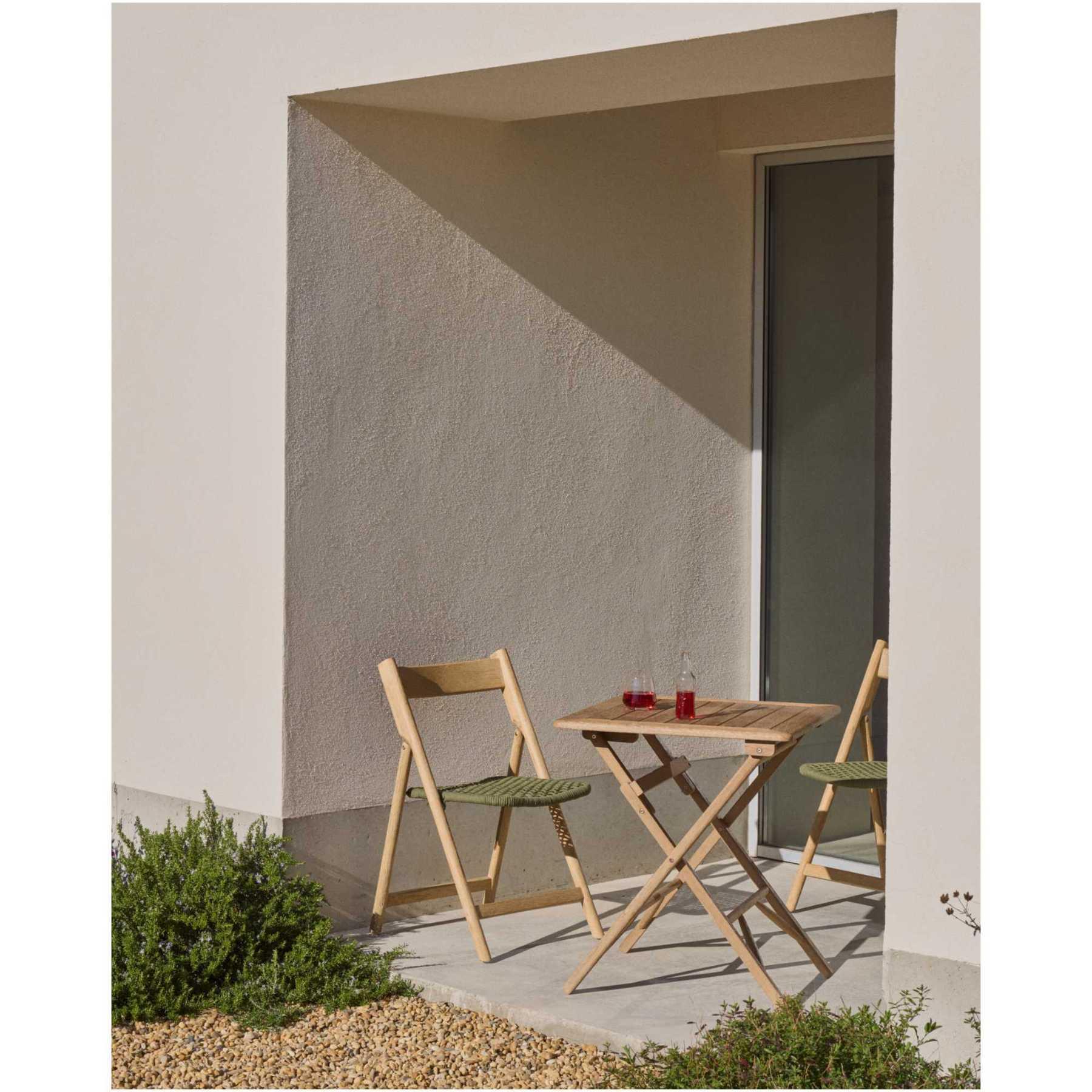 Garten Klapptisch Dandara aus massivem Akazienholz 66x66 FSC 100 %
