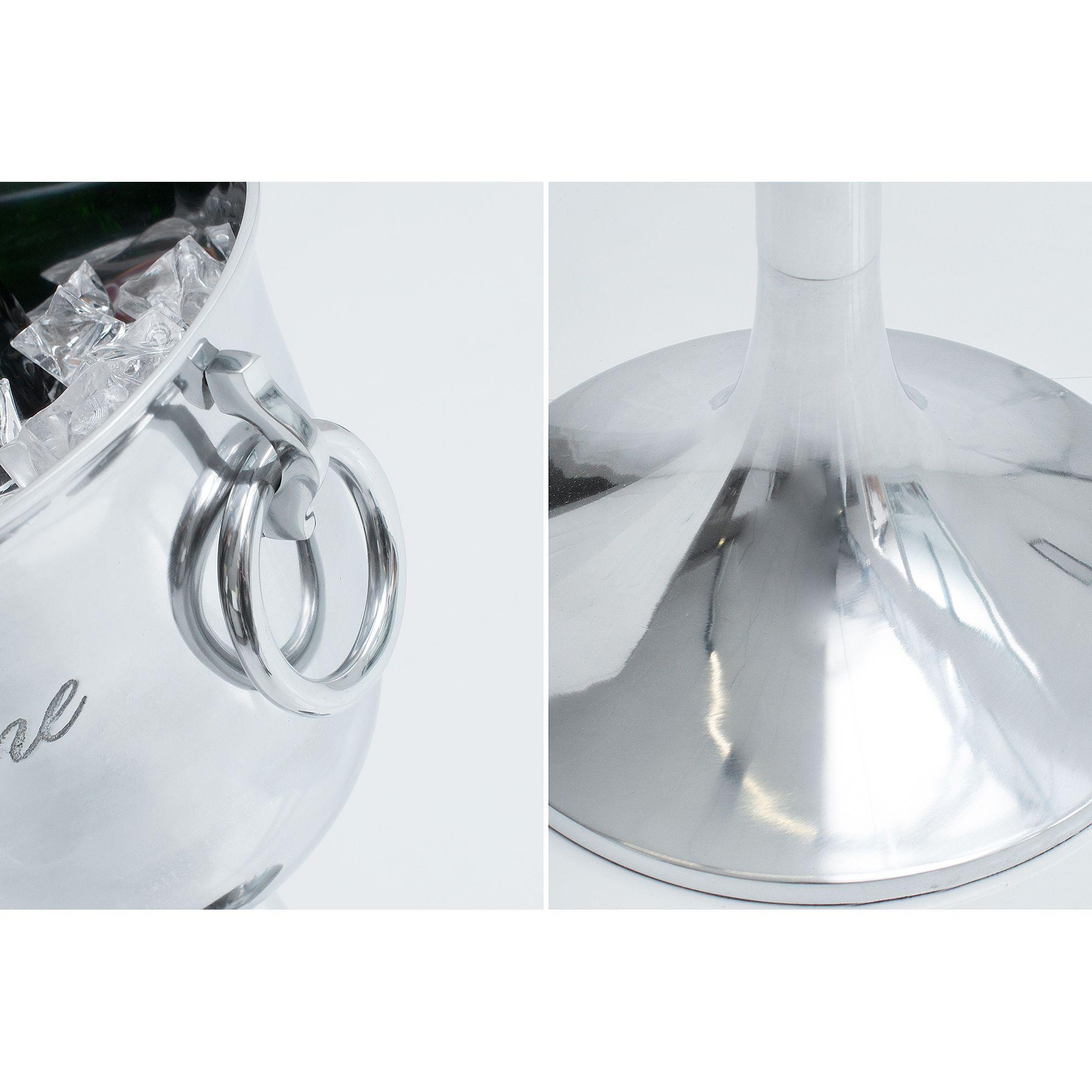 Champagner-Kühler Weinkühler Champagne 75cm Aluminium silber (auf Ständer)