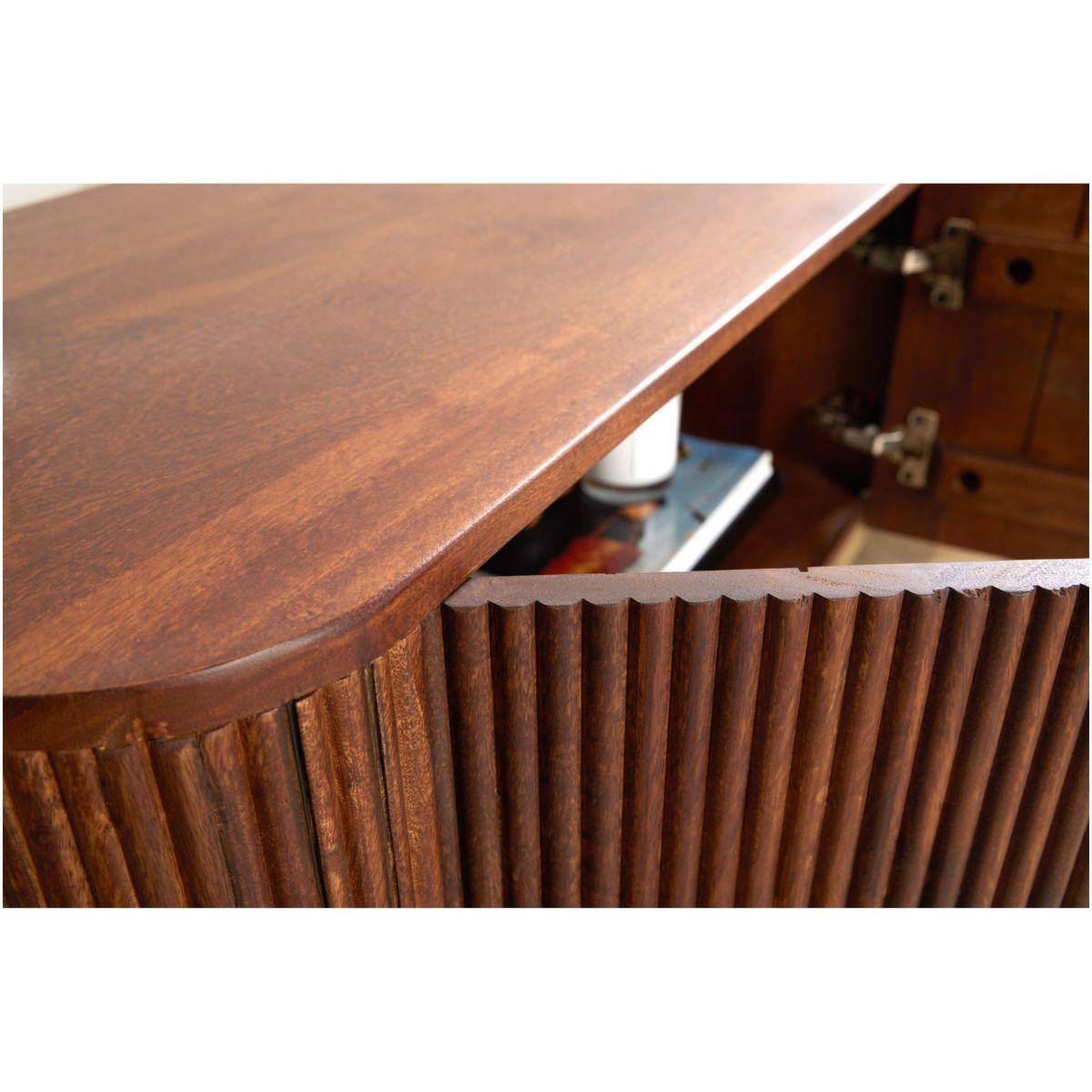 Sideboard abgerundet Cazeno Gold Mangoholz braun 160