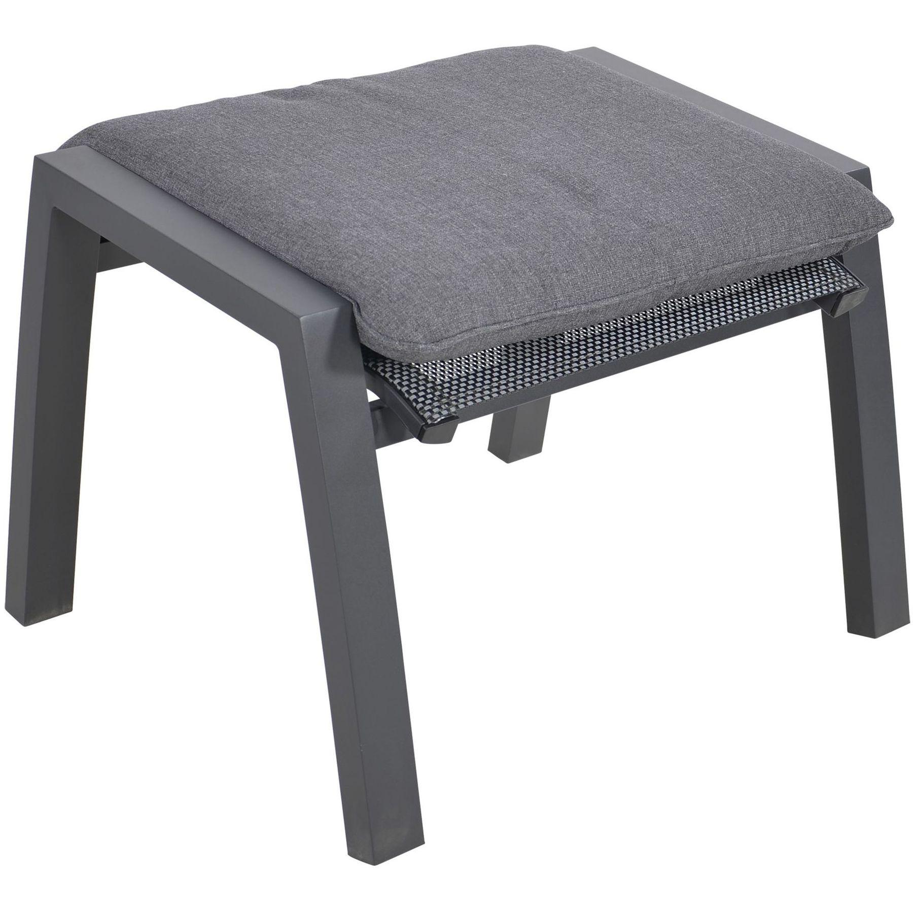 Garten Fussablage Anni Aluminium grau (mit Funktion)