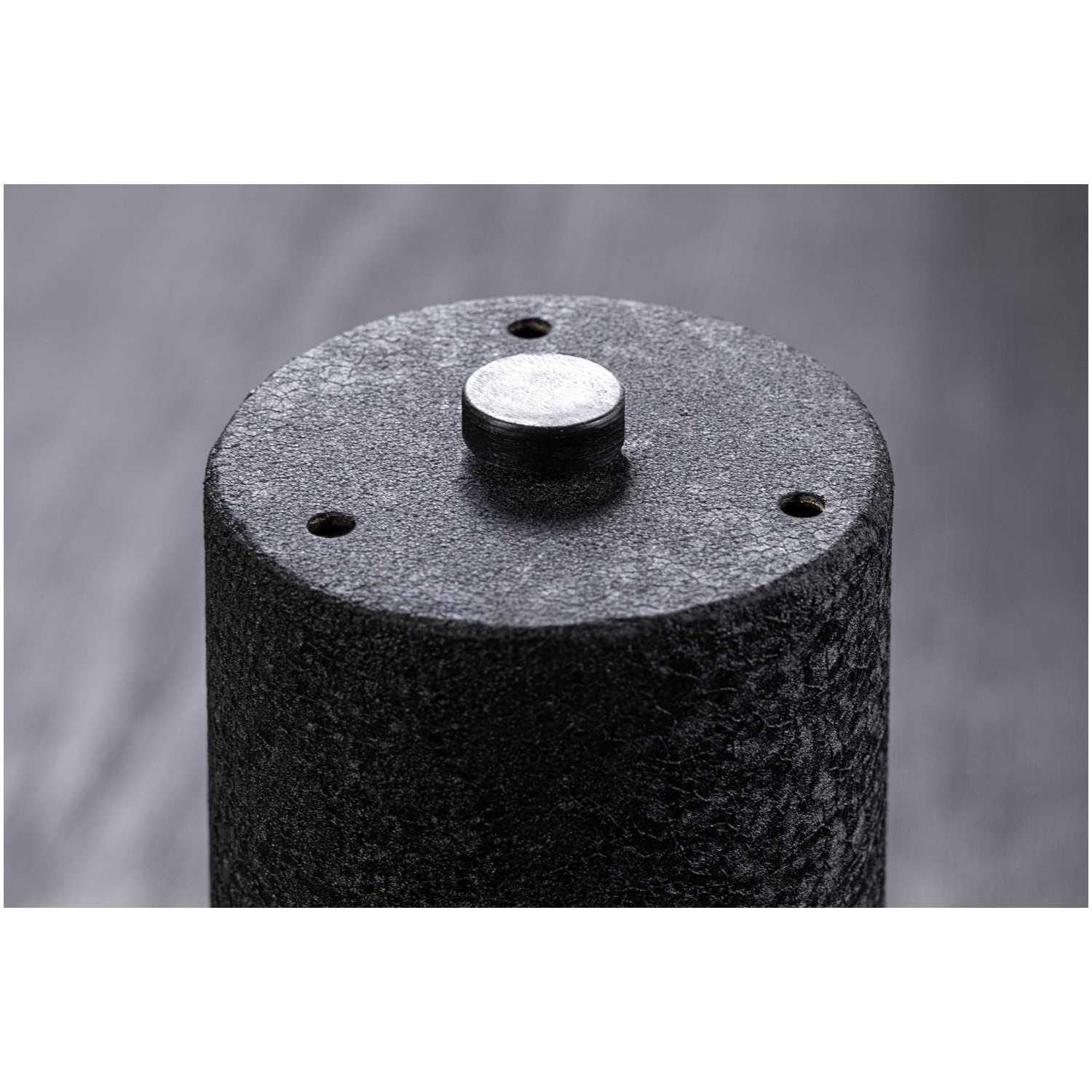 Beistelltisch Abstrakt Eisen schwarz Mangoholz natur 40x40
