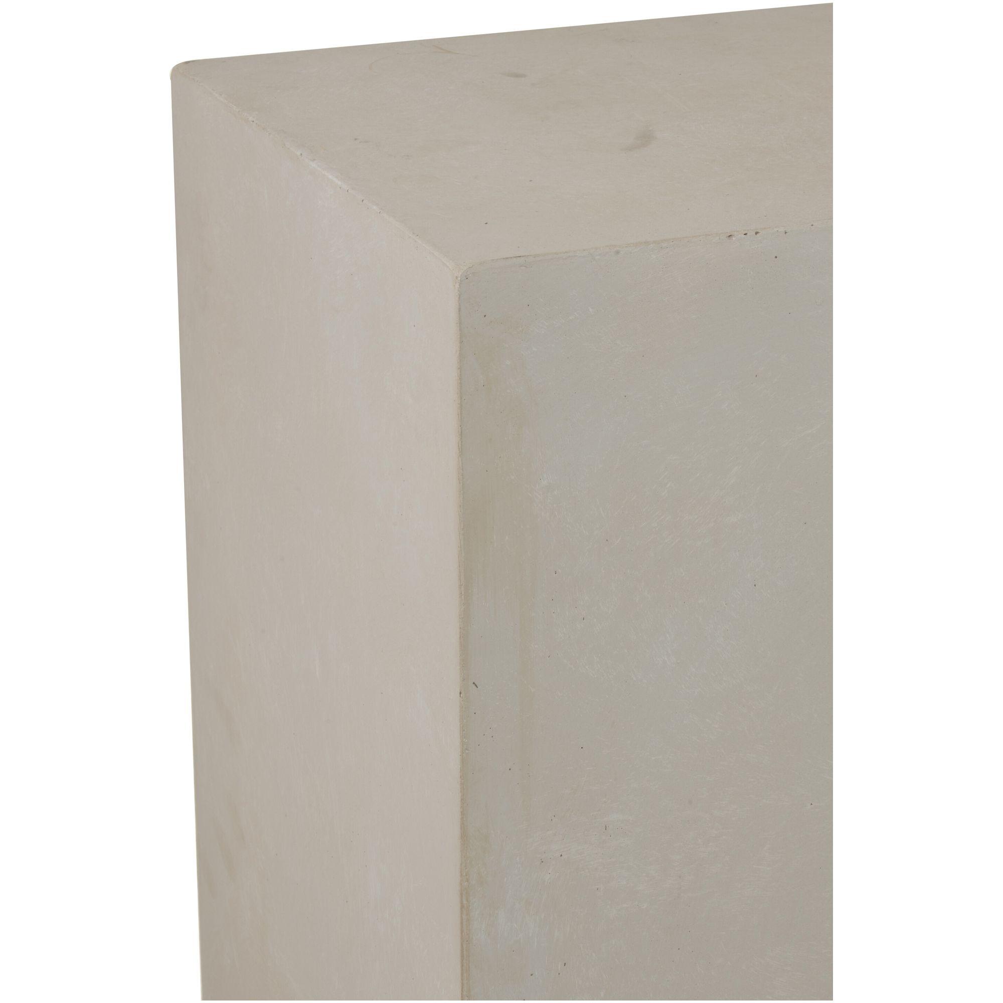 Deko Säule Rechteckig Hoch Ton Beige 35x35x121
