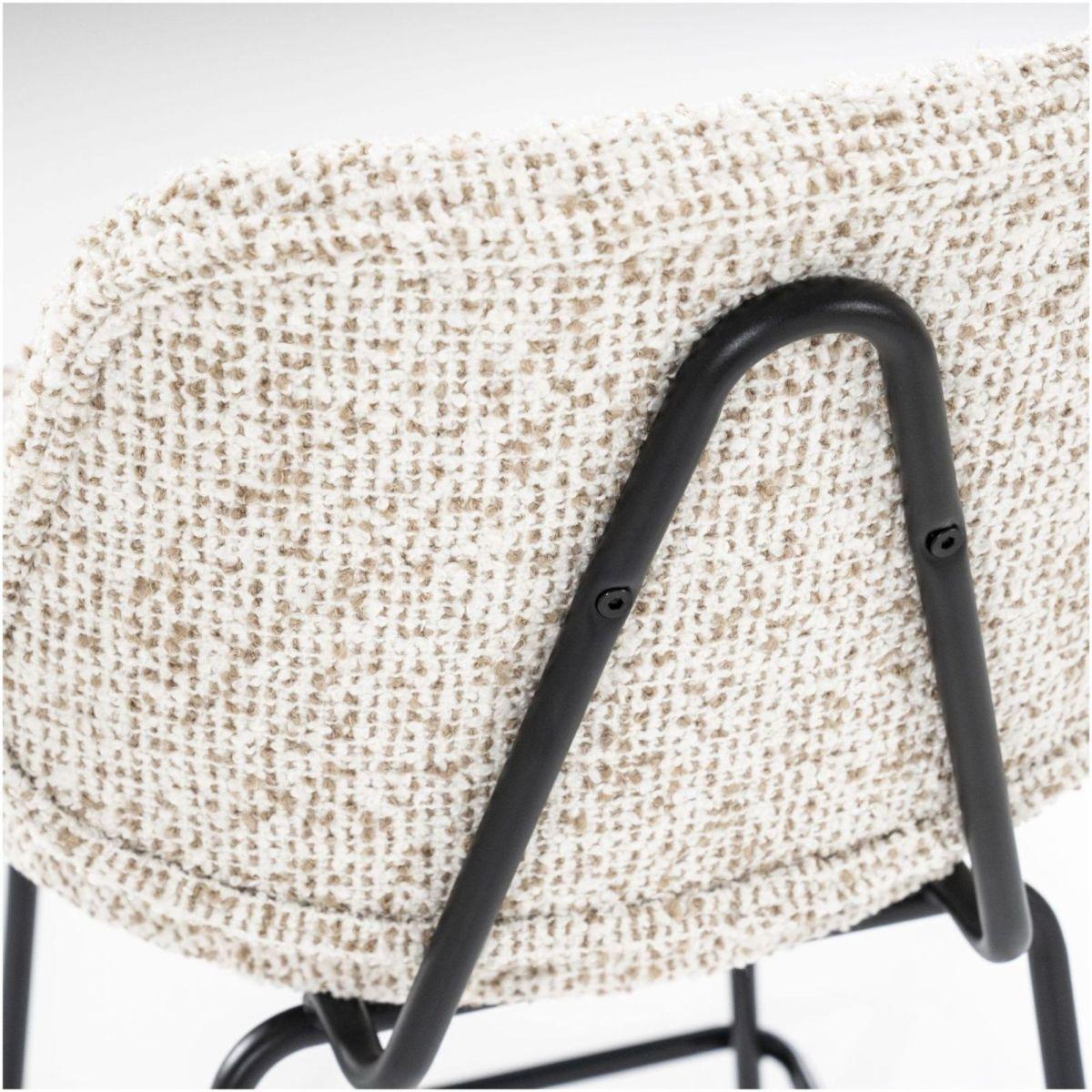 Barhocker Bella Bouclé Stoff beige Sitzhöhe 66