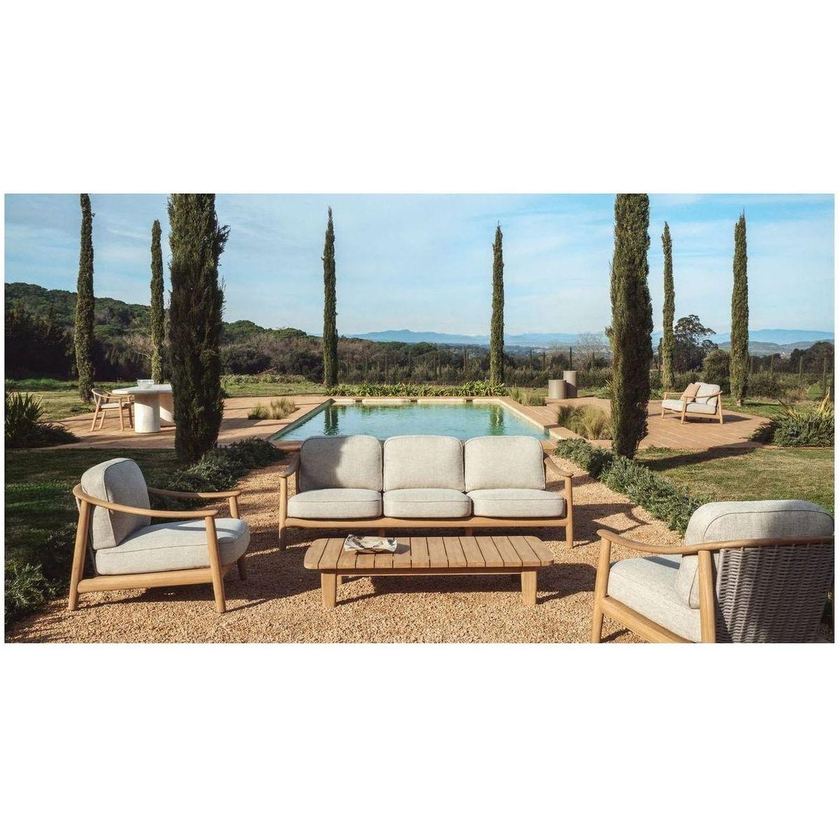 Garten Kissenbezug Dirome aus 100% PET orange gestreift 45x45
