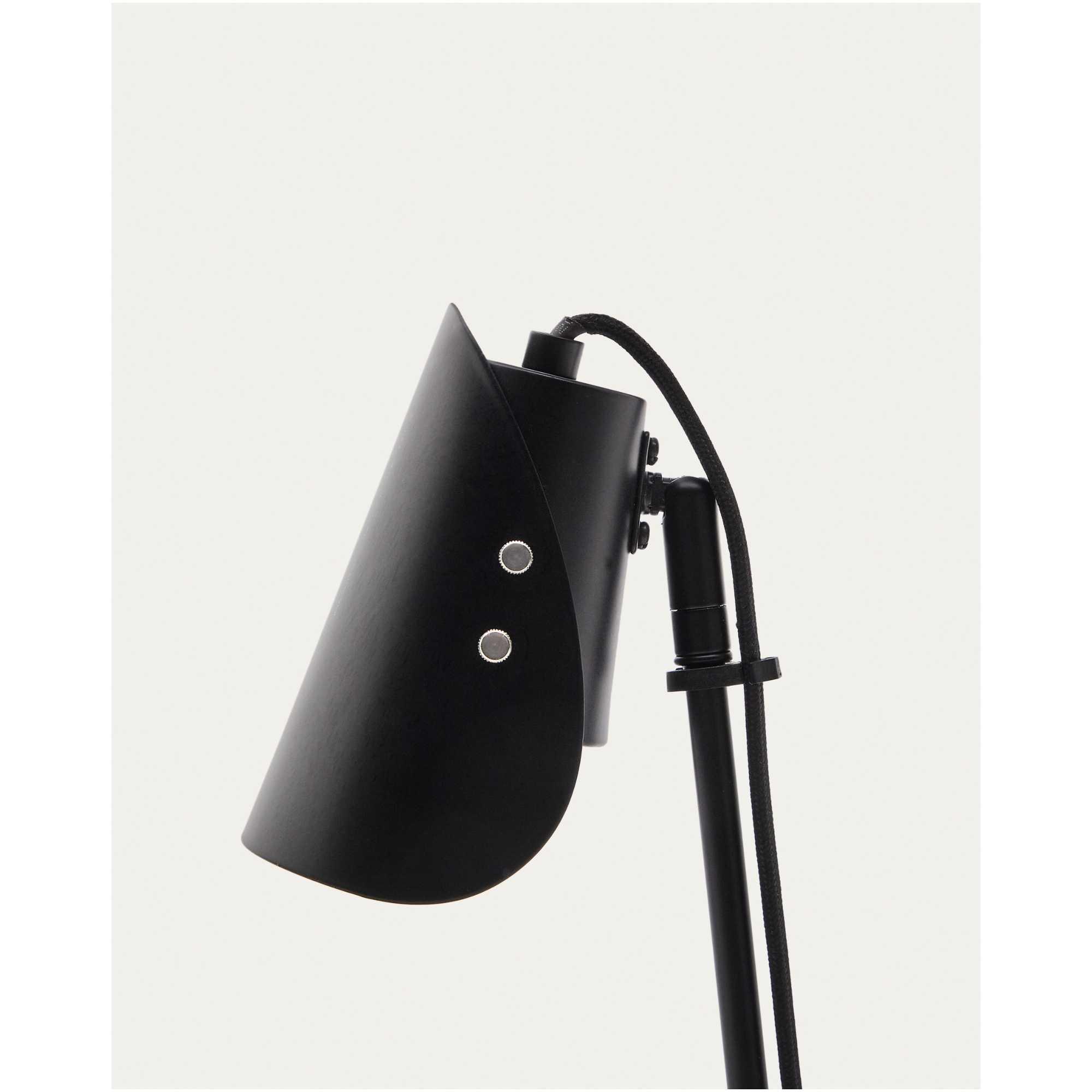 Schreibtischlampe mit Klemme Jula aus schwarzem Metall