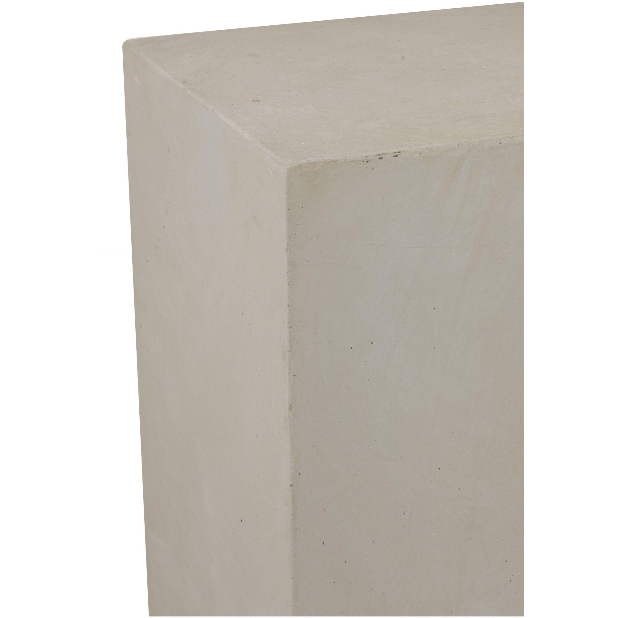 Deko Säule Rechteckig Hoch Ton Beige 28x28x101