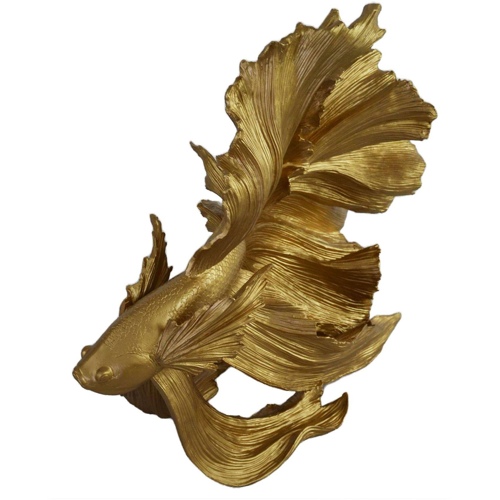Deko Fisch Crowntail gold 63
