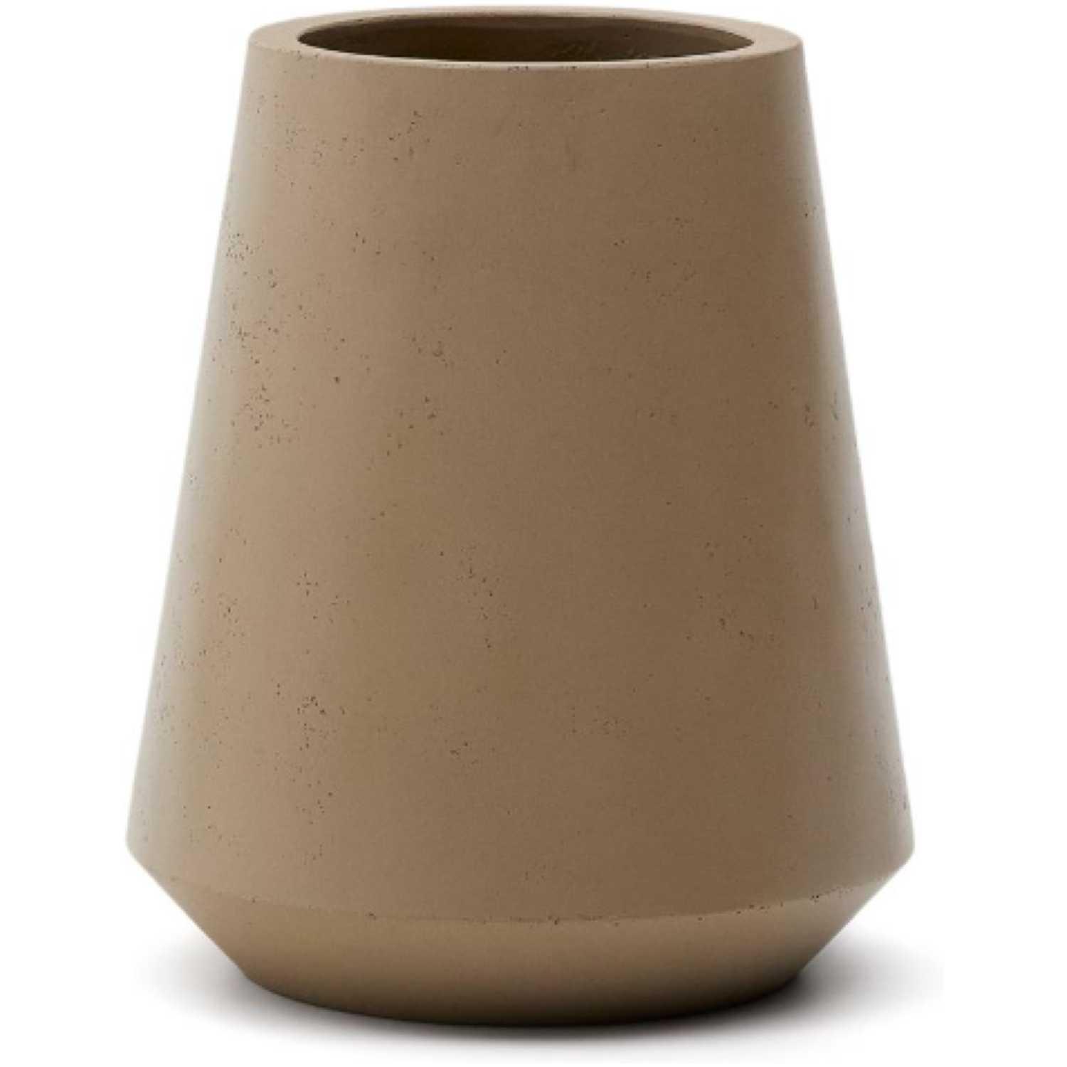 Blumentopf Calun aus Zement in Beige 50x50
