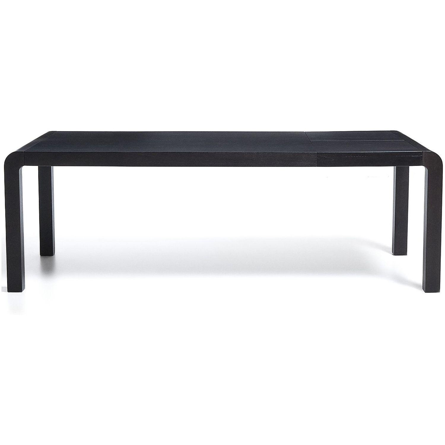 Esstisch Ausziehtisch Erisia aus massivem Eichenholz mit ebonisiertem schwarz Finish FSC 100% - Grösse: 180-230x90