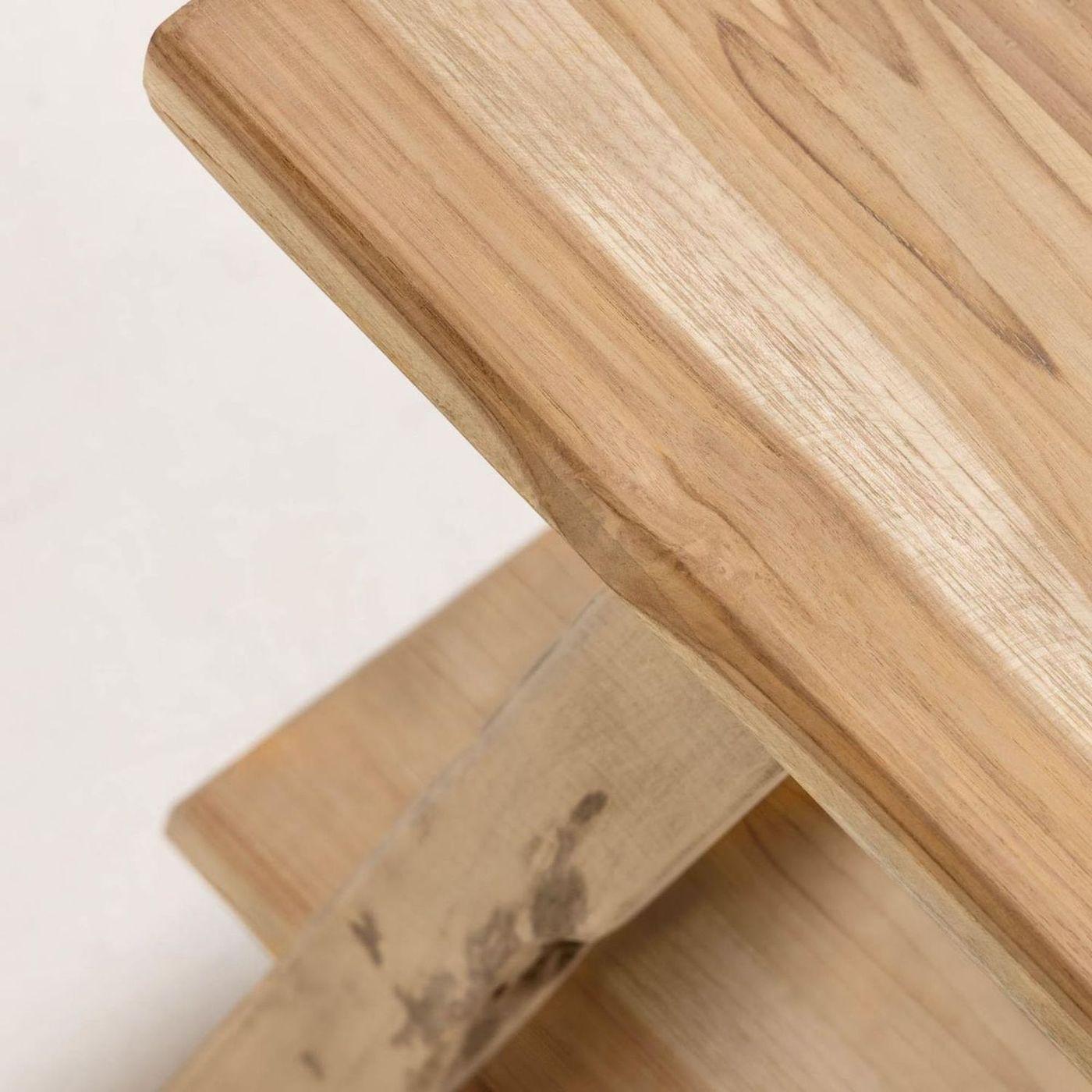 Holzbank Fajat Safara aus massivem recyceltem Teakholz 150