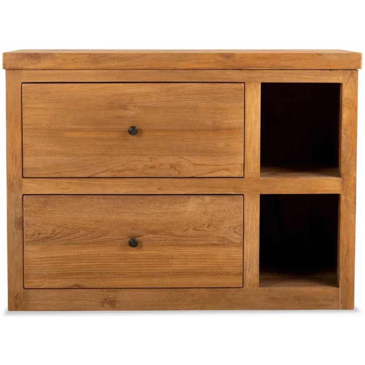 Badezimmermöbel Unterschrank Ulu massives Teakholz natur 108x80