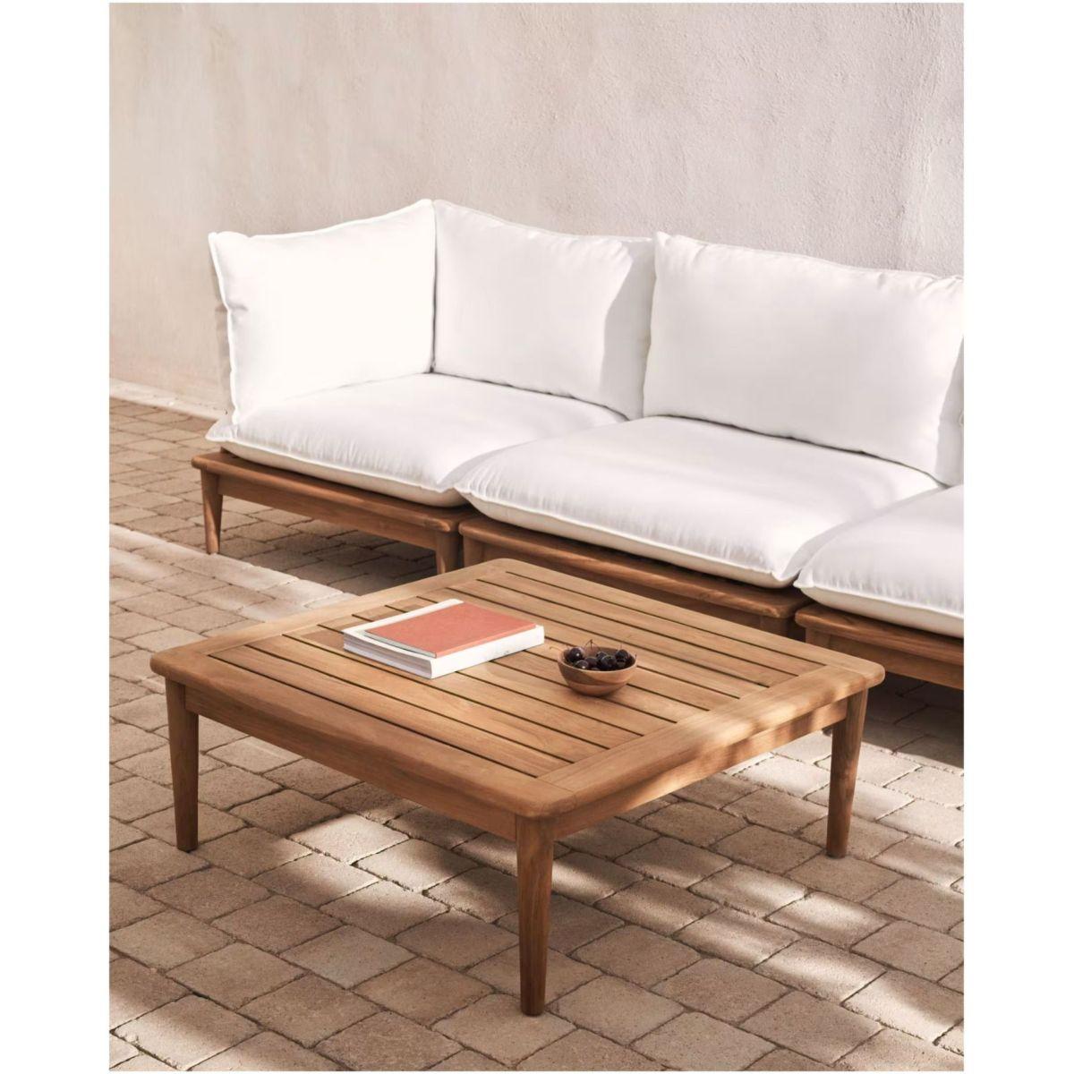 Couchtisch Garten Portitxol Teakholz massiv 80x80