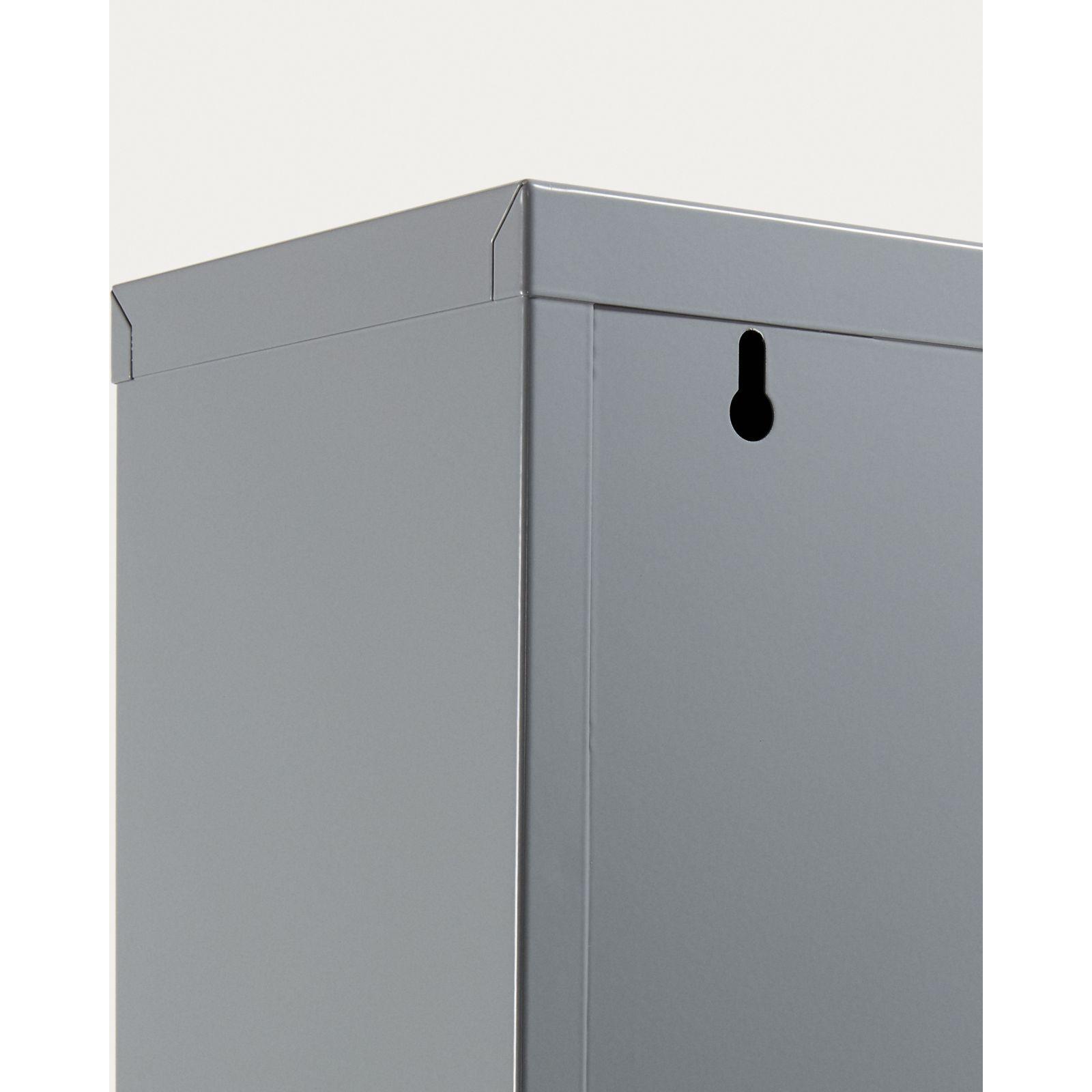 Schuhschrank mit 3 Klappen Metall grau 50x103