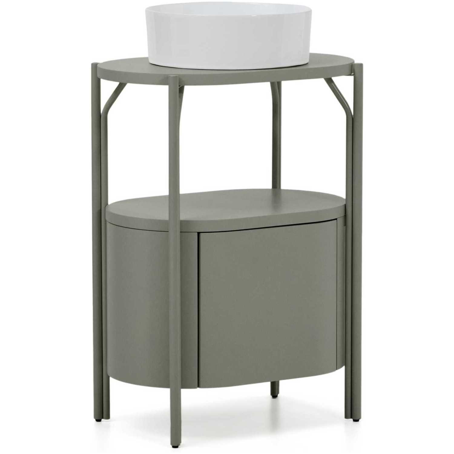Badezimmermöbel Arely mit Stahlgestell und grün lackiertem MDF 60x40