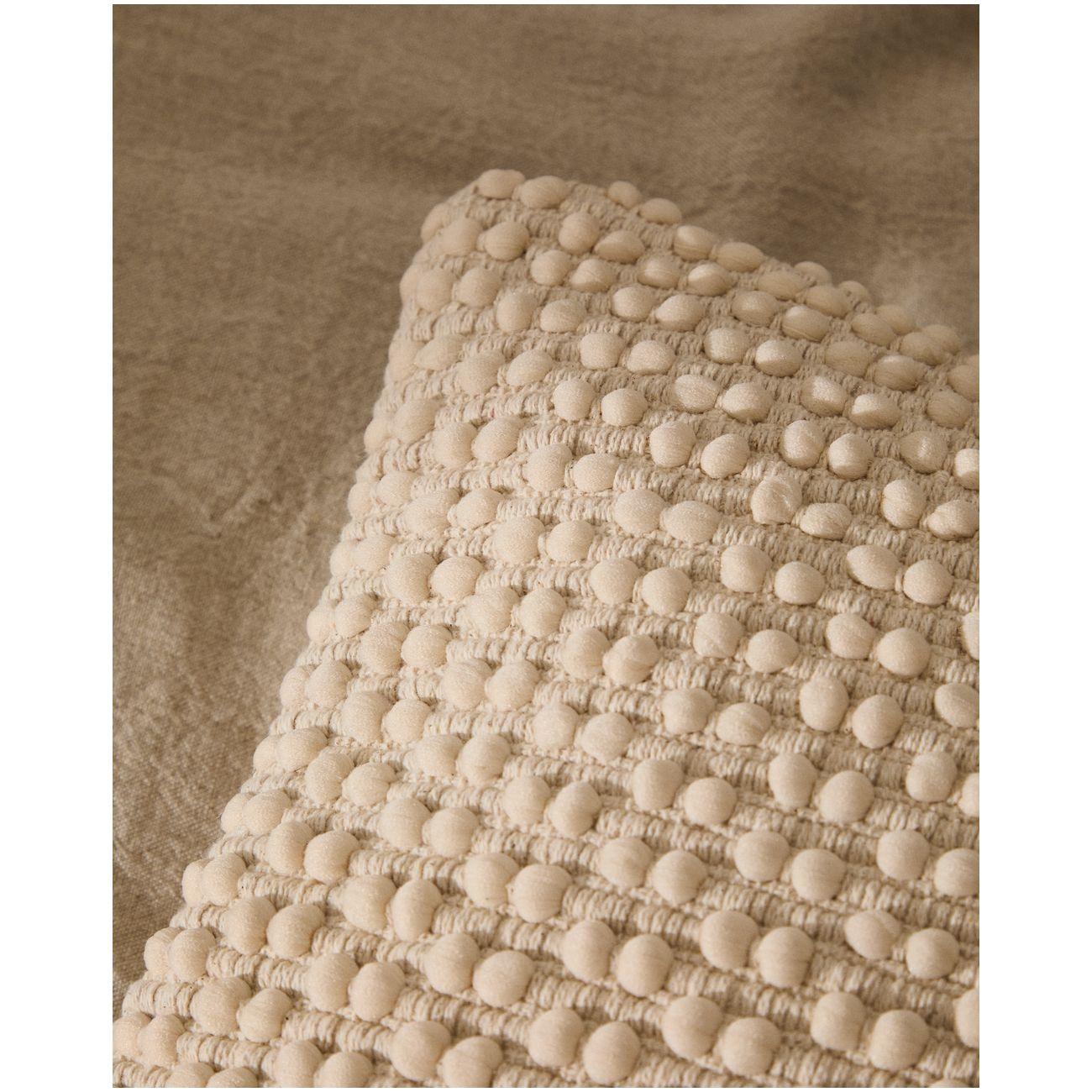 Kissenhülle Mascarell aus weisser Baumwolle und Polyester 50x50