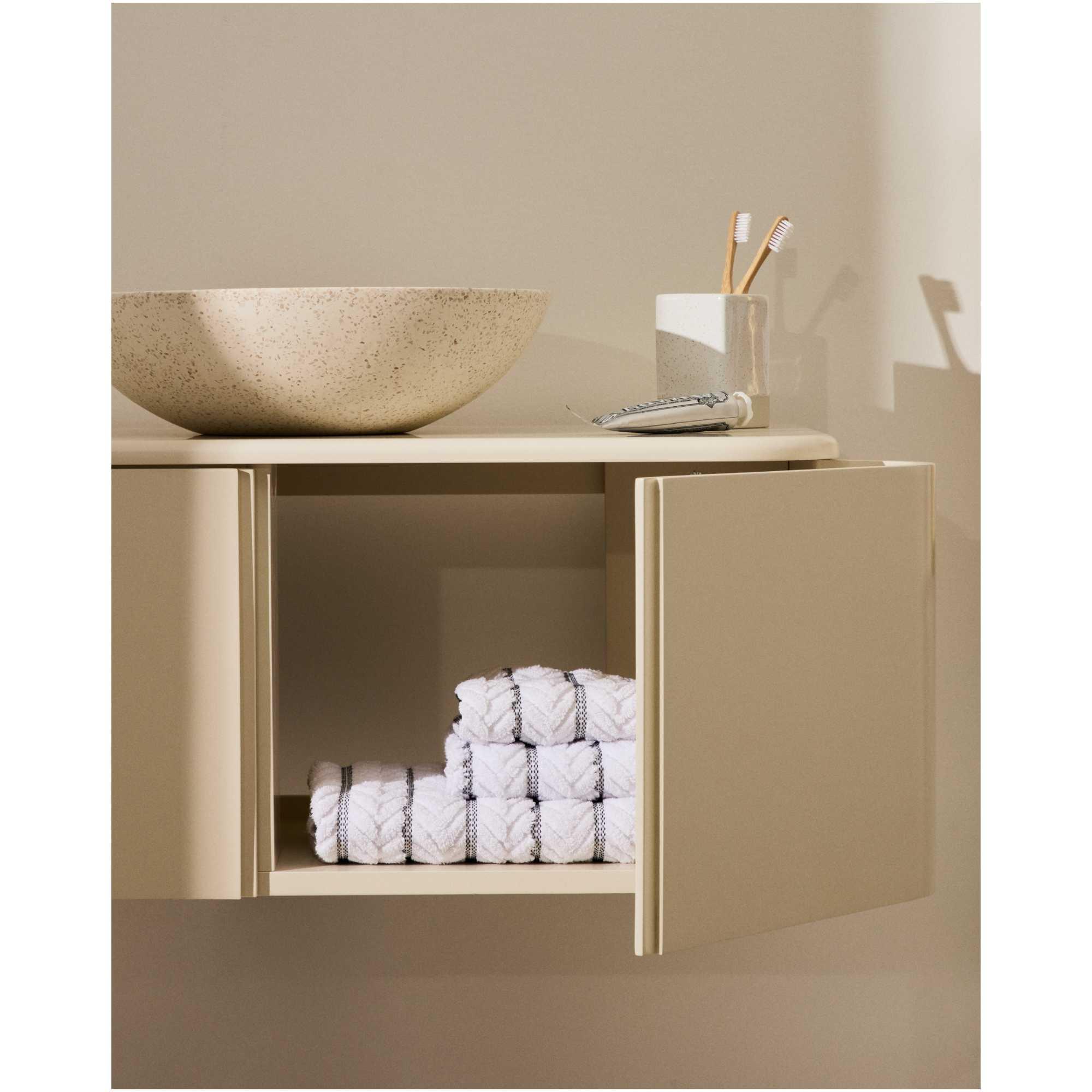 Badezimmermöbel Salaya Eschenschichtholz beige 90x45