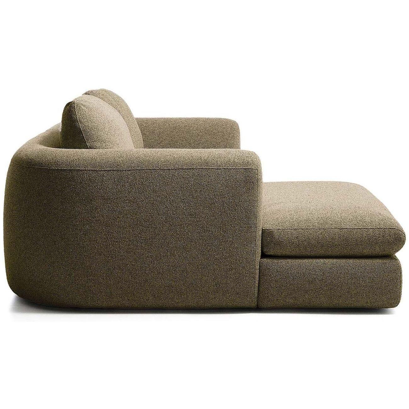 3-Sitzer Sofa Vera mit Chaiselongue links in Olivgrün 232x176 FSC Mix Credit