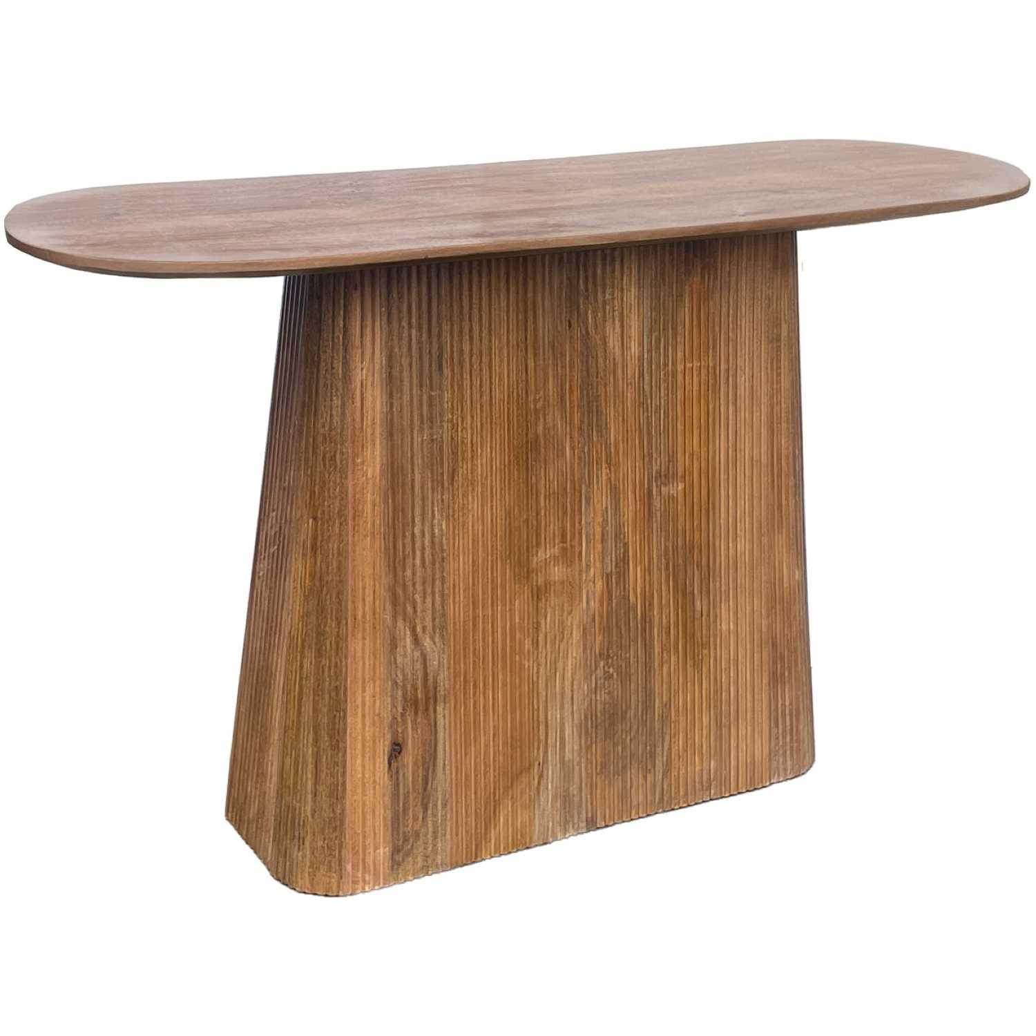Konsole abgerundet El Paso Mangoholz vintage braun 140