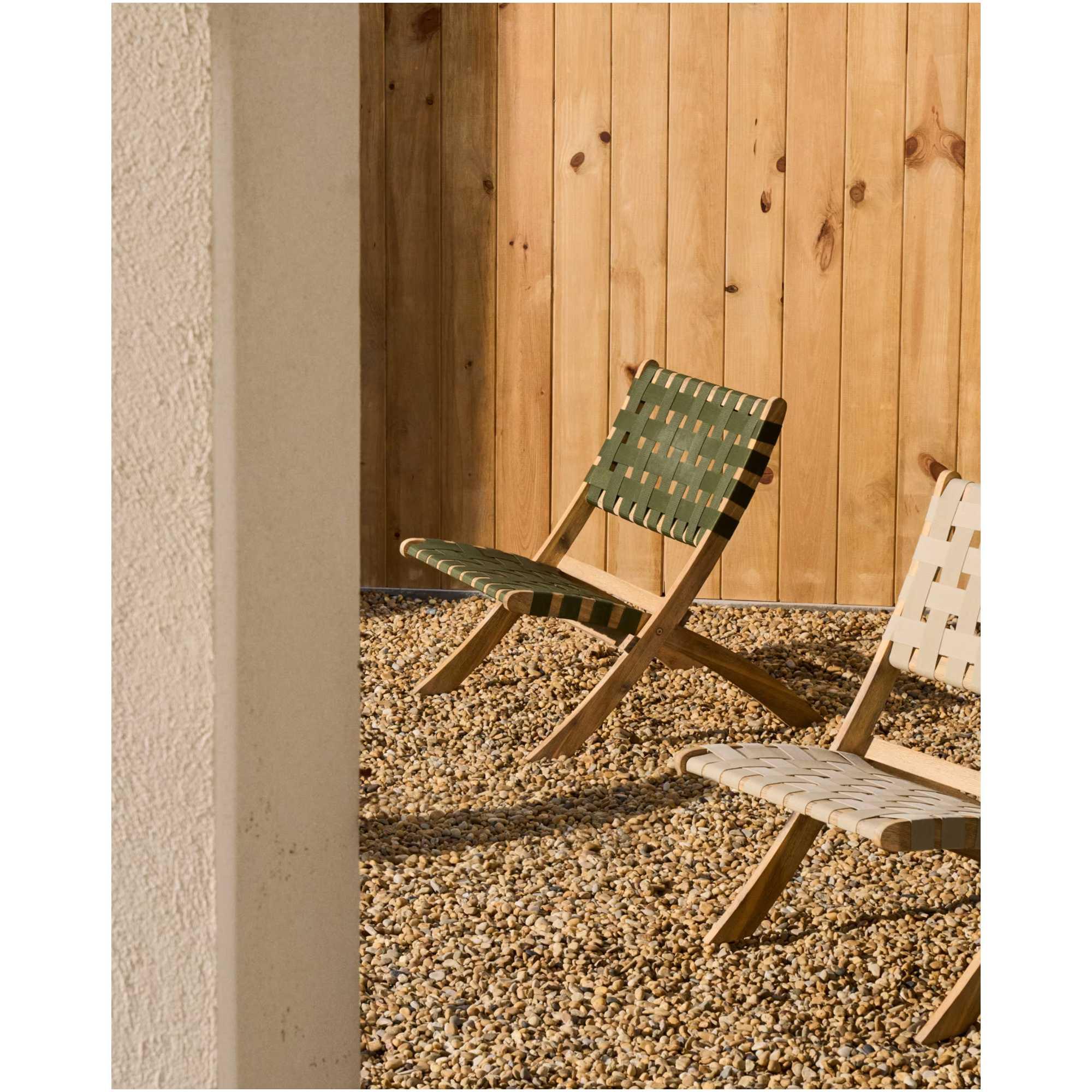 Gartensessel Klappstuhl Klappsessel Chabeli Akazienholz FSC Seil grün