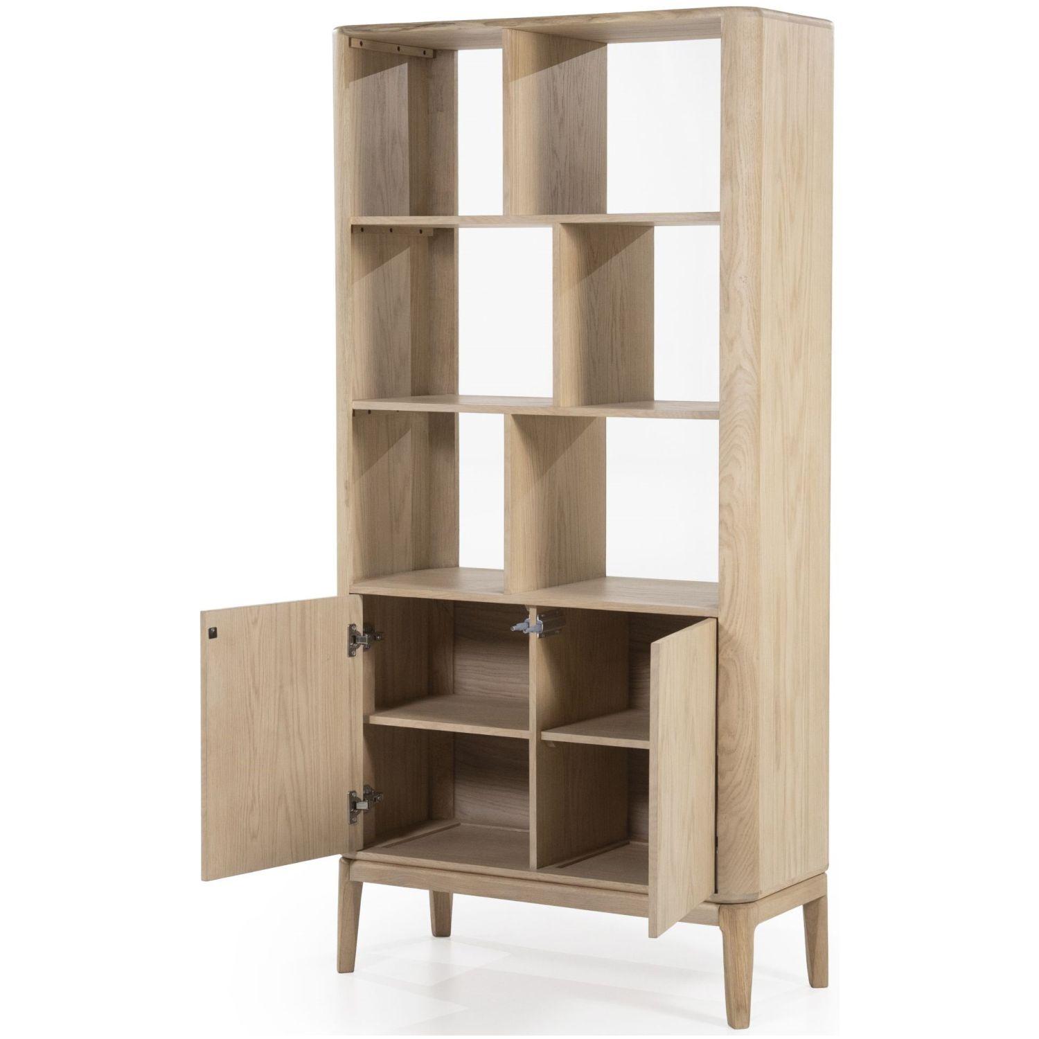 Bücherregal Marvin Eichenholzfurnier natur 90x180