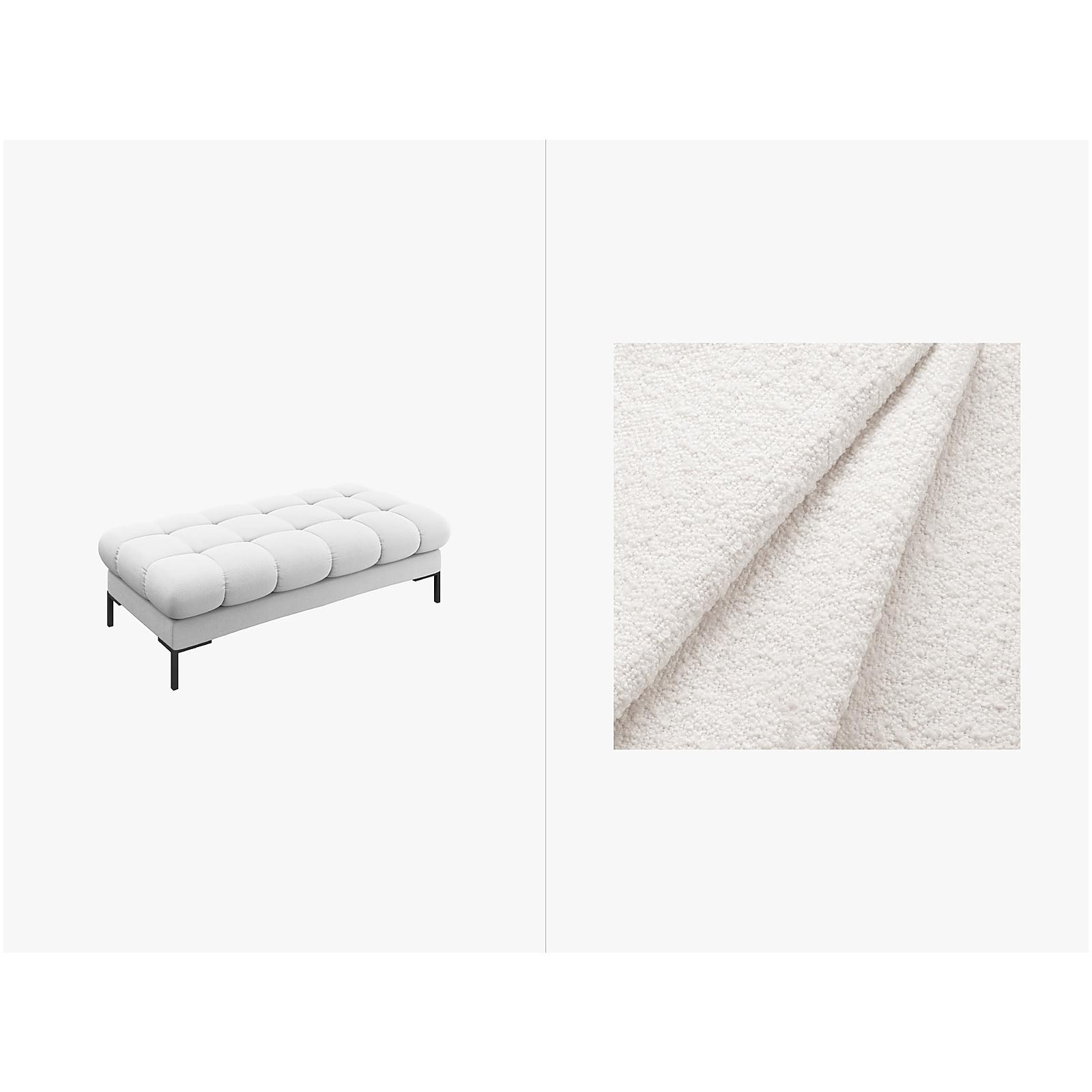 Bank Mamaia 62x133x41 - Grösse: 62x133x41 - Bezug: Boucle (Baloo), White