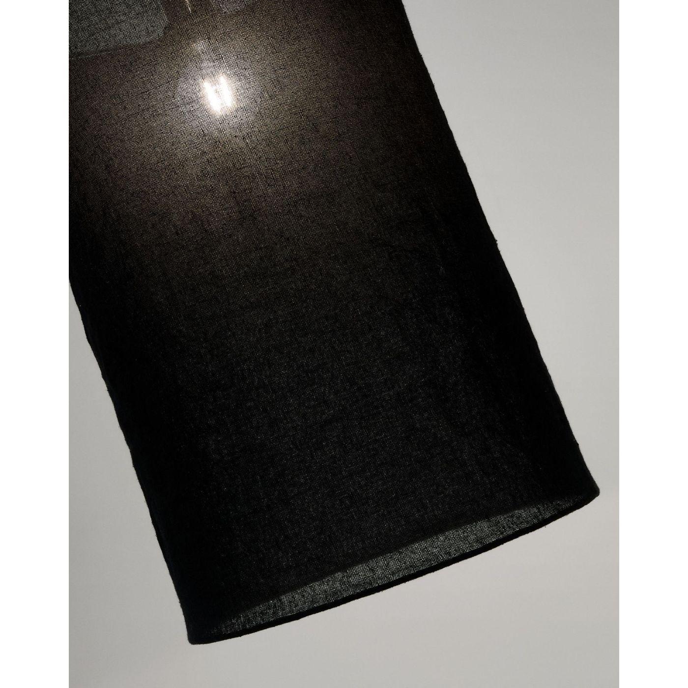 Lampenschirm für Deckenlampe Mariela Leine schwarz 40x40