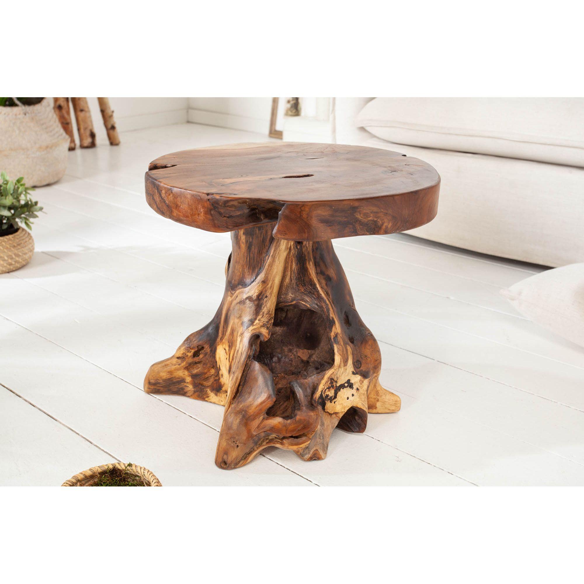 Beistelltisch Holzhocker Wurzel 40cm Teakholz Unikat