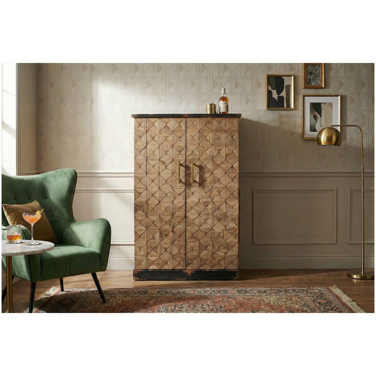 Barschrank Bologna Kiefernholz natur 79x123