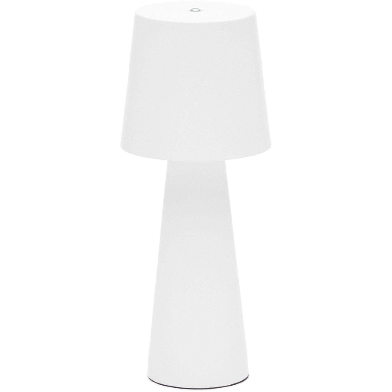Arenys Outdoor Tischlampe klein aus Metall mit weissem Lackfinish LED