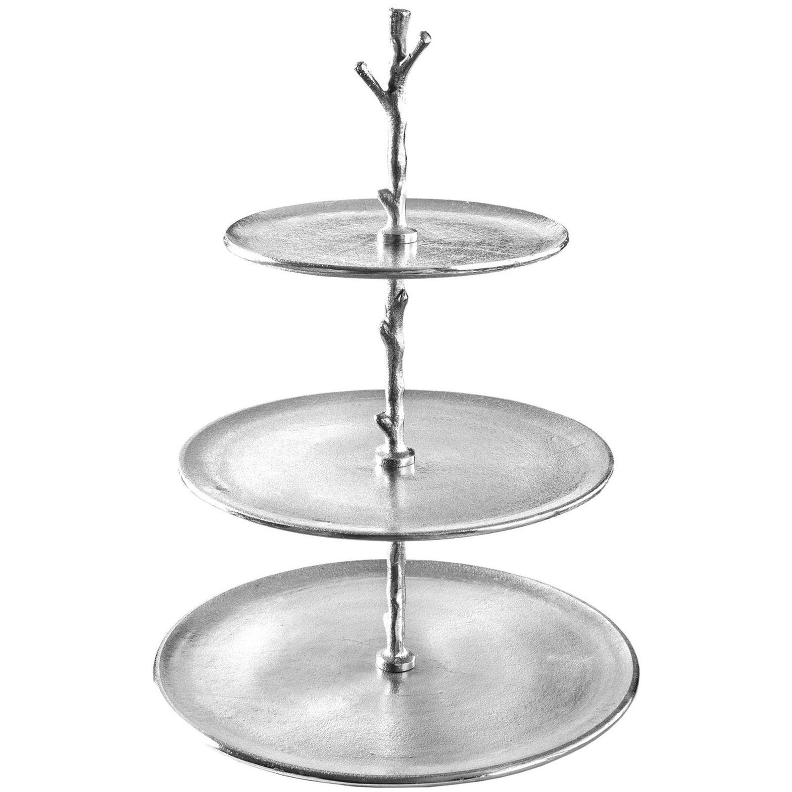 Etagere Äste Metall silber 48cm