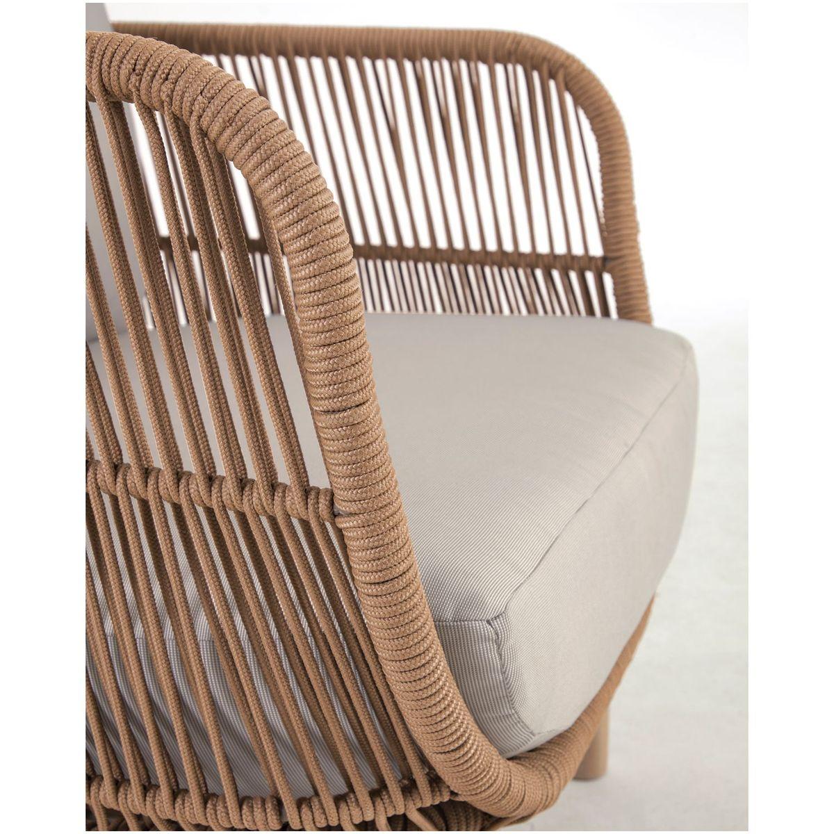 Gartensessel Catalina Cord Rope beige Akazienholz FSC