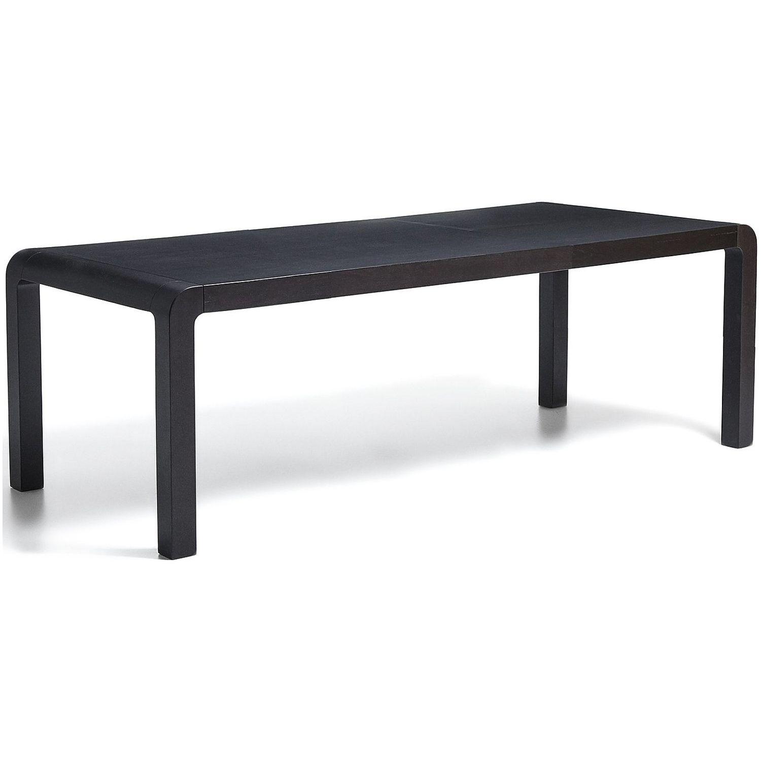 Esstisch Ausziehtisch Erisia aus massivem Eichenholz mit ebonisiertem schwarz Finish FSC 100% - Grösse: 180-230x90