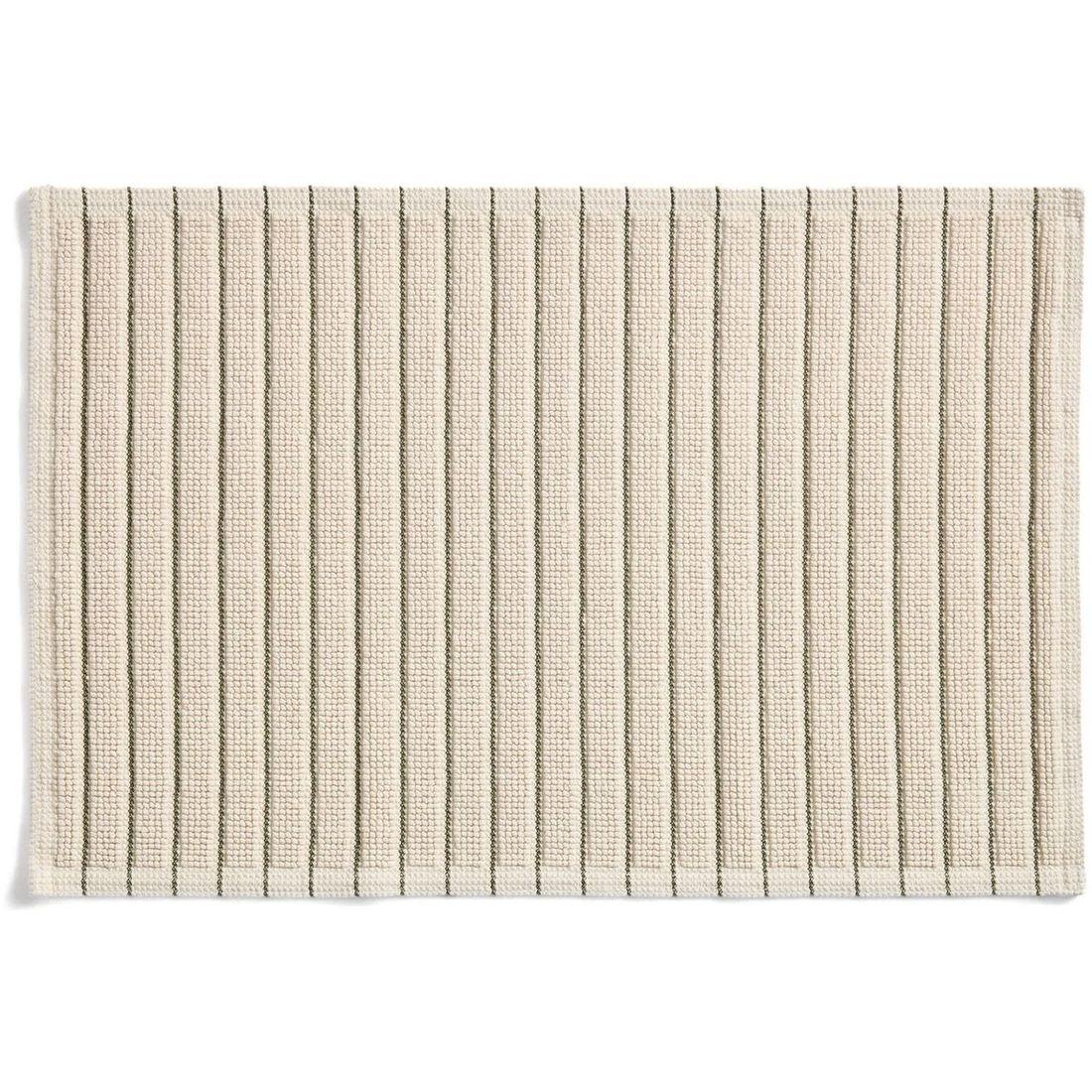Badezimmermatte Merade aus Baumwolle mit grünen Streifen 50 x 80 cm