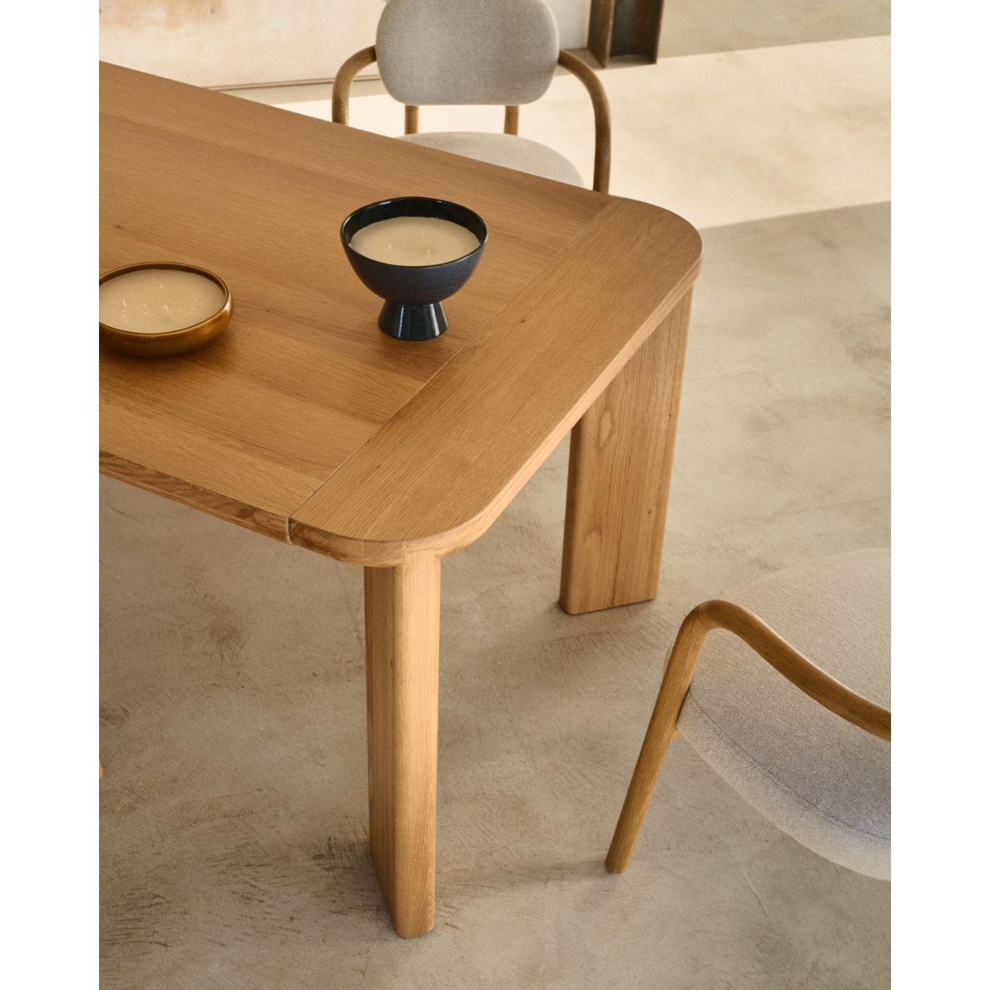 Esstisch Ausziehtisch Jondal Massivholz und Eichenfurnier natur 100 % FSC - Grösse: 205-285x100