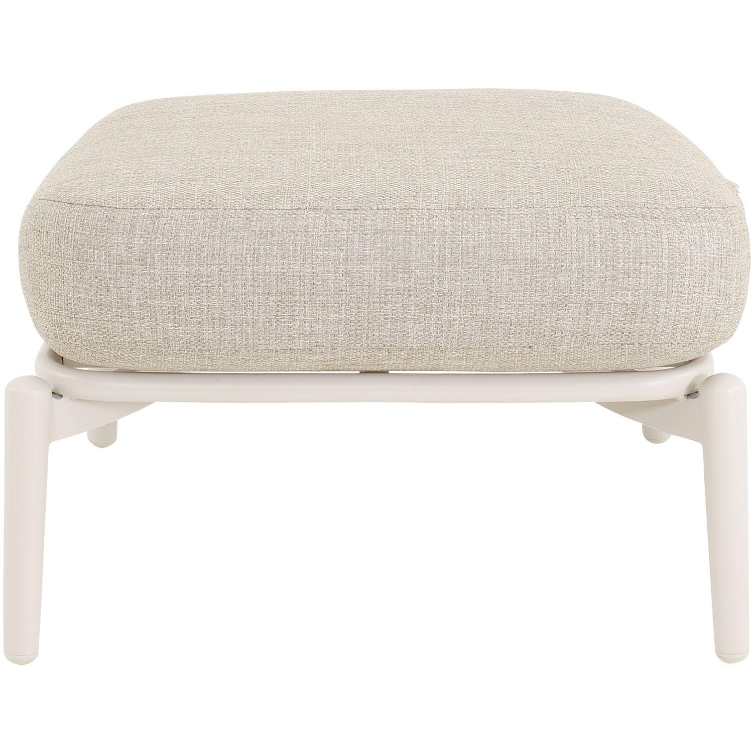 Gartenhocker Paris Aluminium Seil beige 64x56