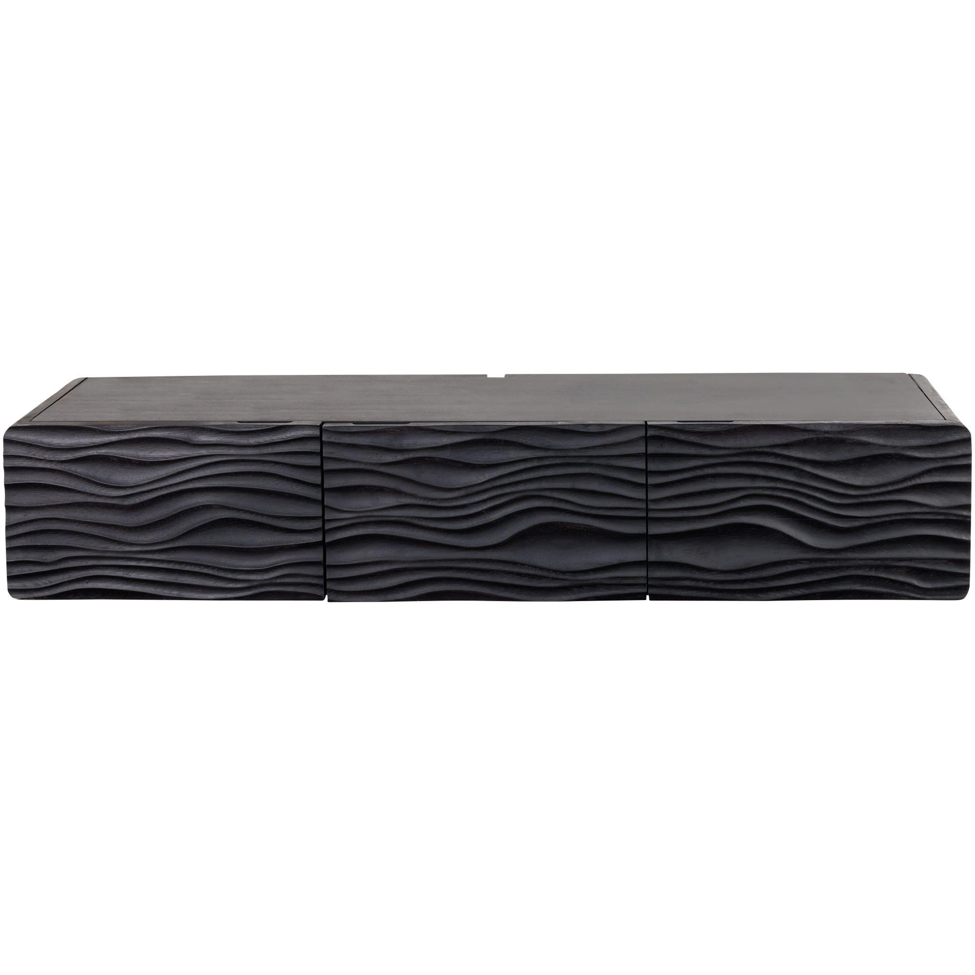 TV Wandmöbel hängend Wave Mangoholz schwarz 160
