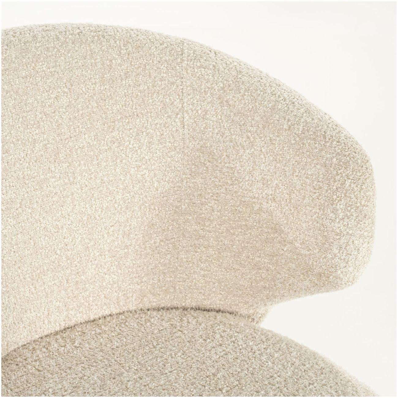 Armlehnstuhl Plaza Bouclé Stoff beige