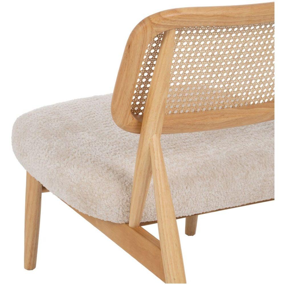 Holzsessel mit Sitzkissen Wienergeflecht natur