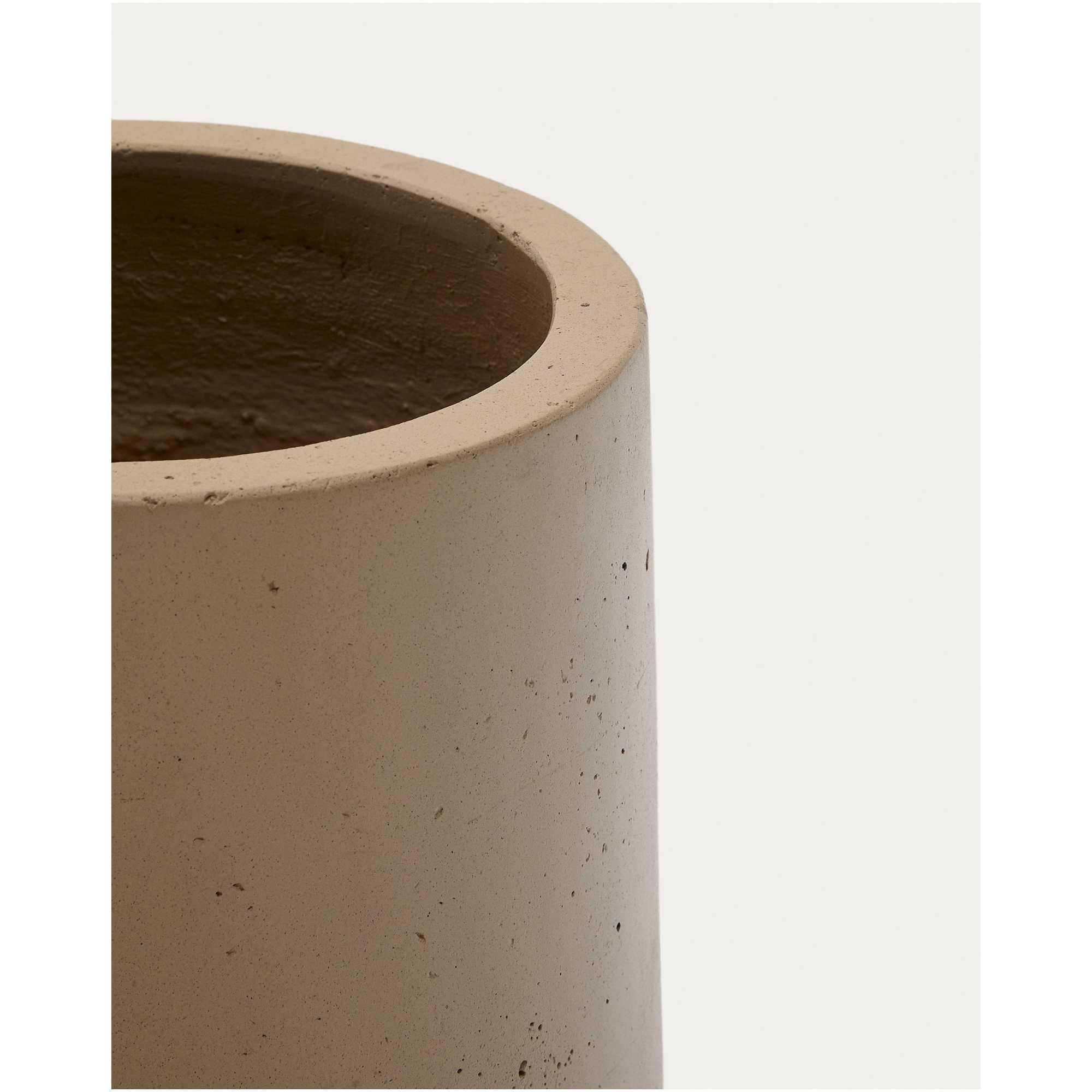 Blumentopf Calun aus Zement in Beige 32x32