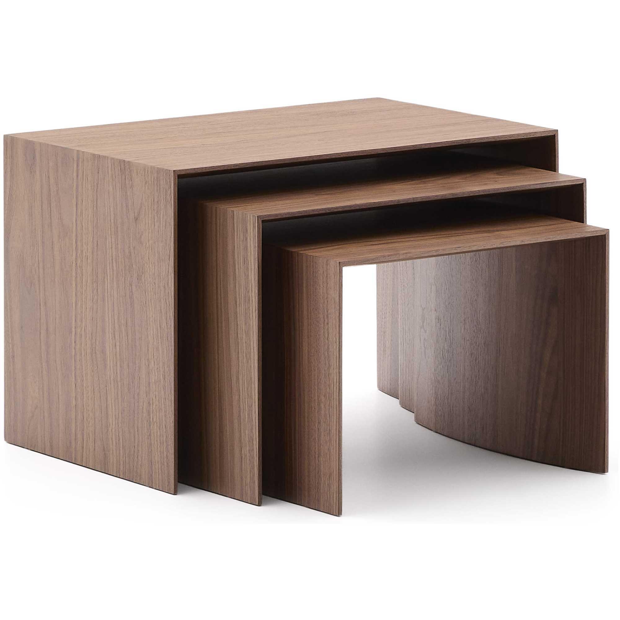 Beistelltisch Nesttische Litto Walnussholzfurnier (3er-Set)