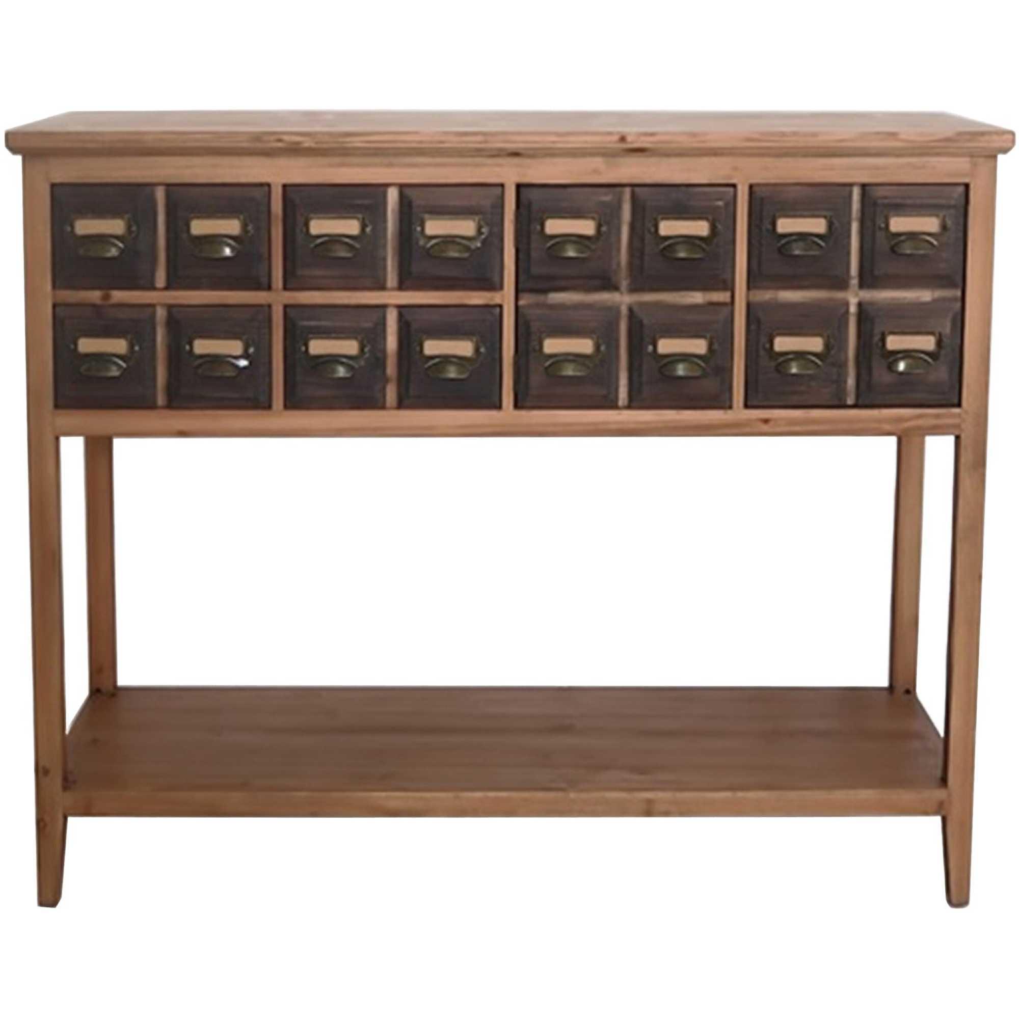 Apothekerkommode mit Schubladen Natural Loft Pinienholz natur 125x84