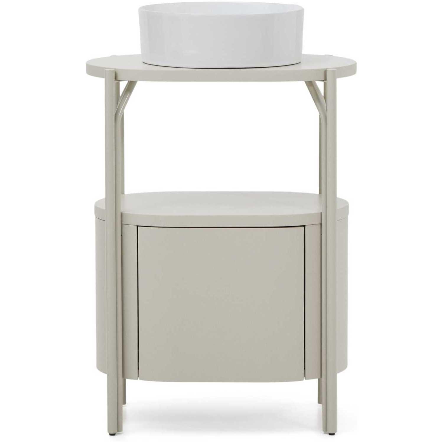 Badezimmermöbel Arely mit Stahlgestell und weiss lackiertem MDF 60x40